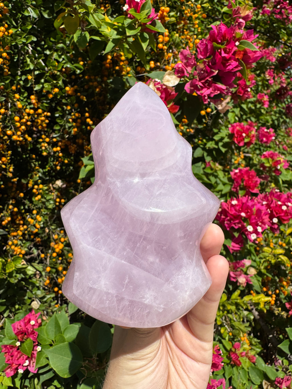 Lavender Rose Quartz Flame