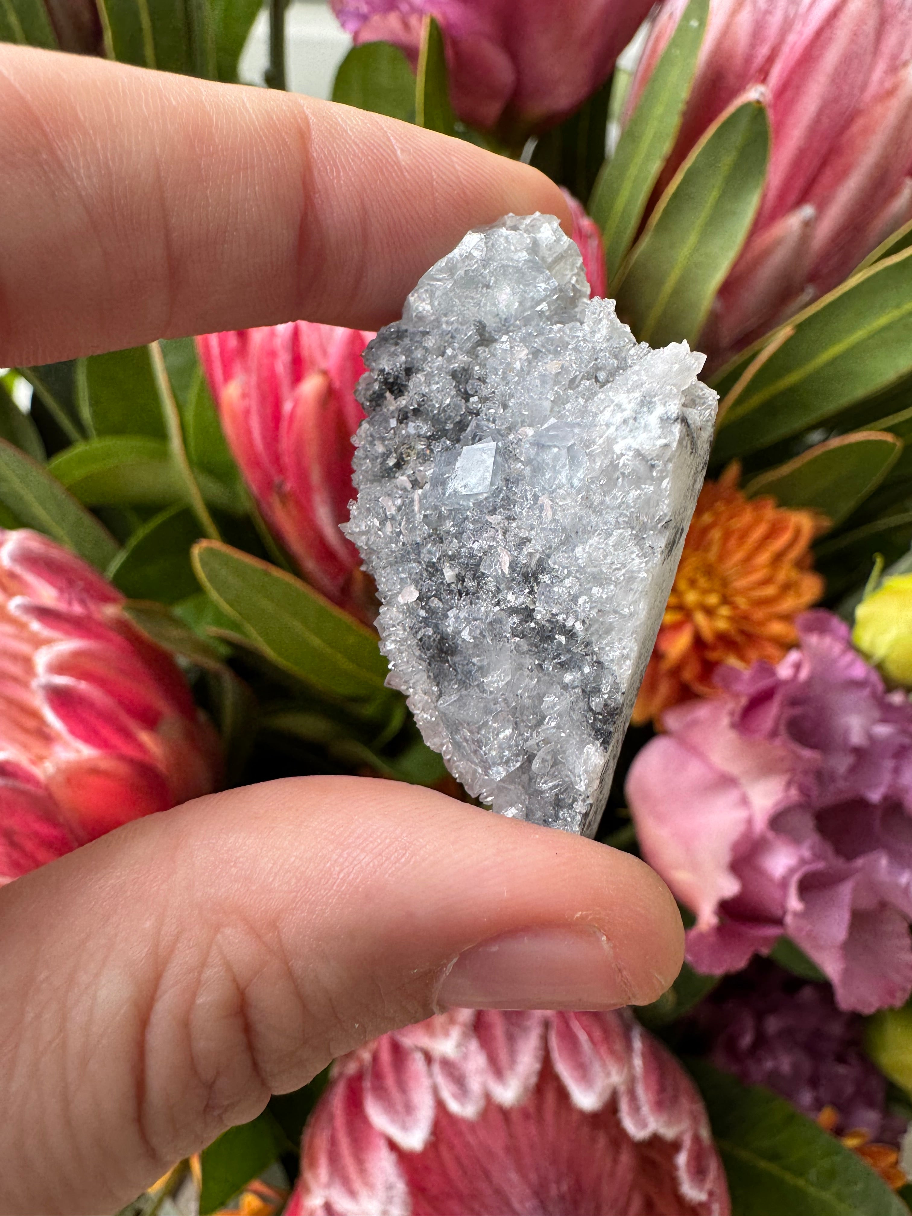 Rhodochrosite + Quartz + Fluorite Specimen