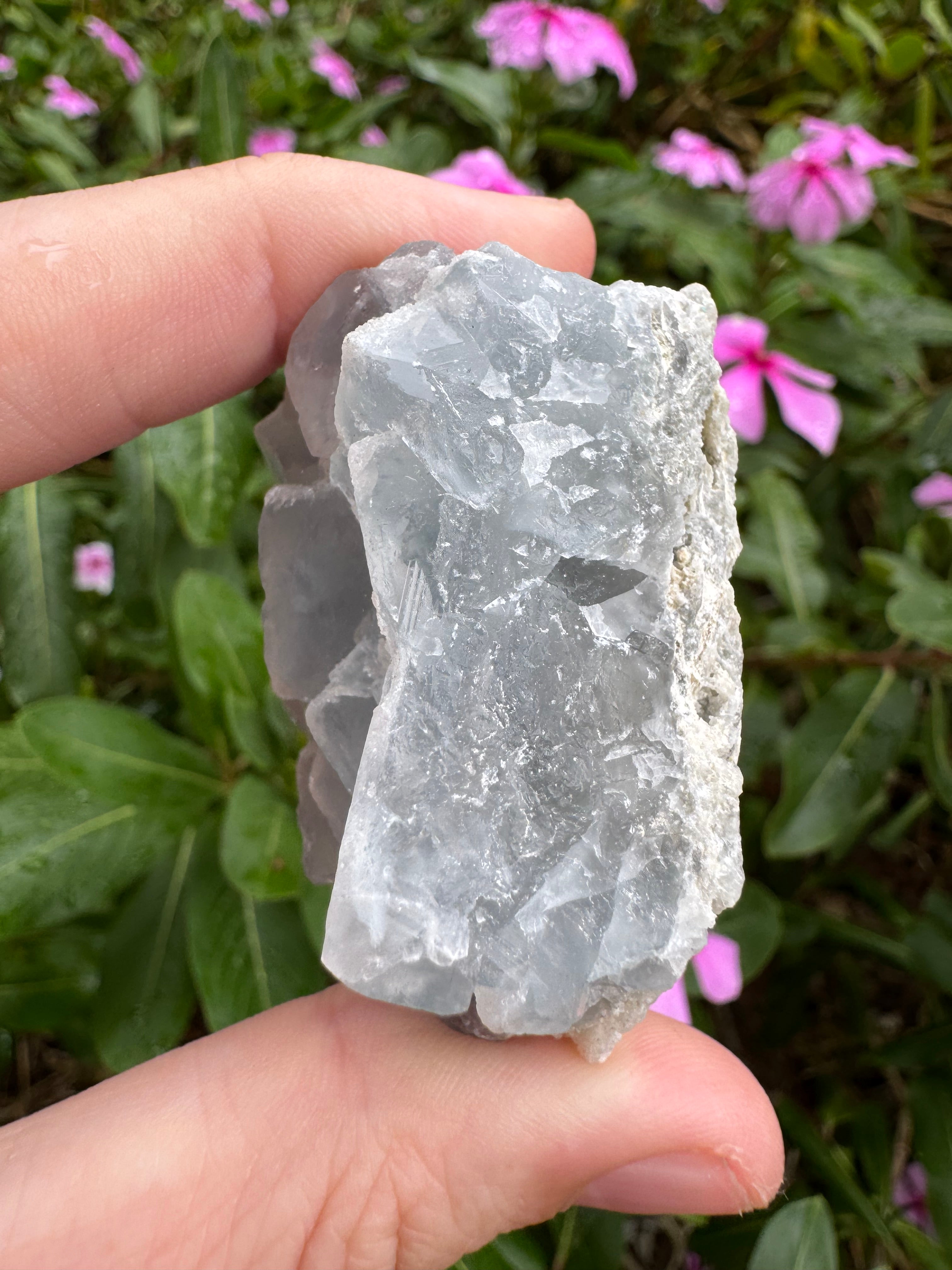 Blue Cubic Fluorite Cluster