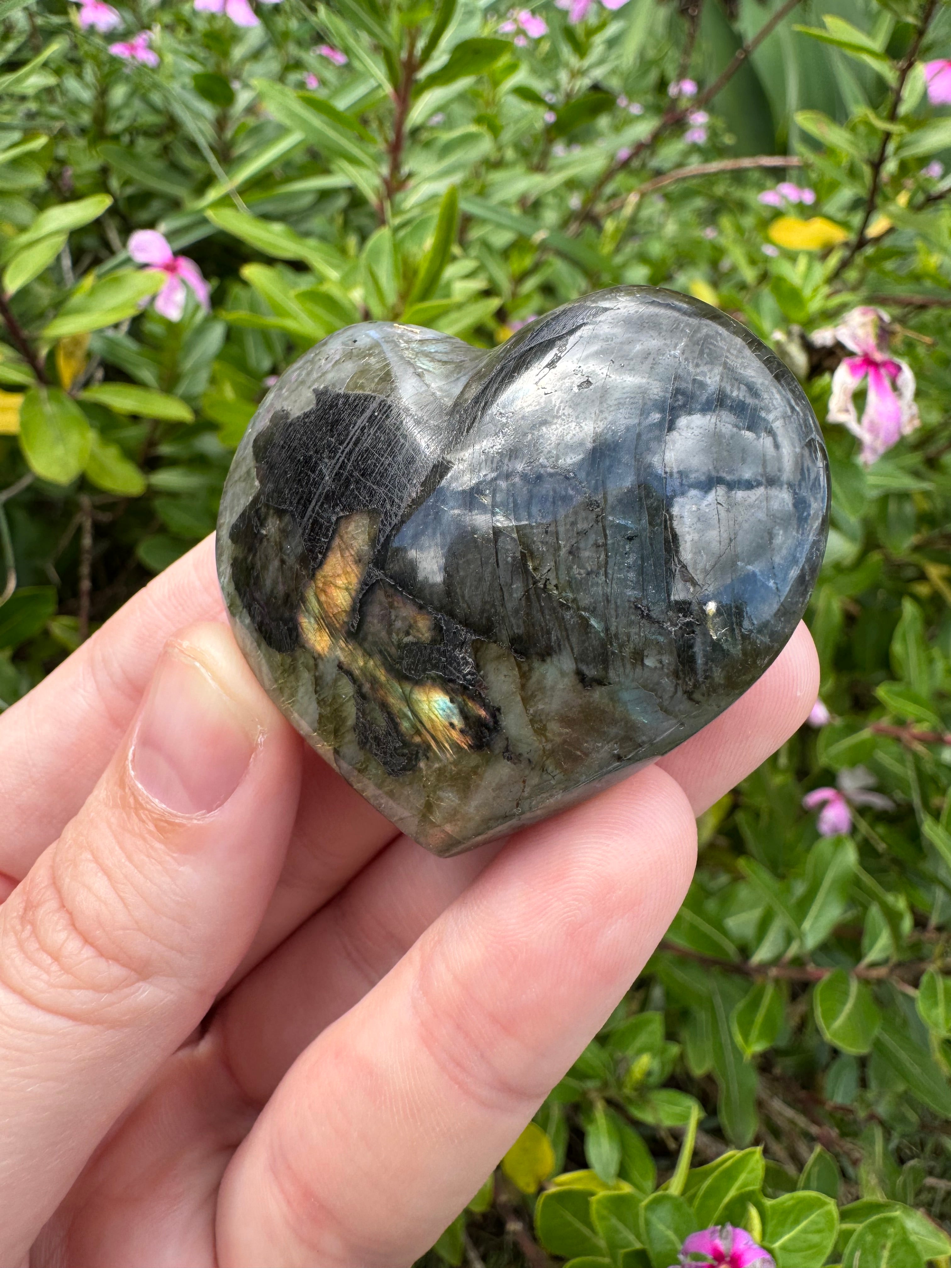 Labradorite Heart