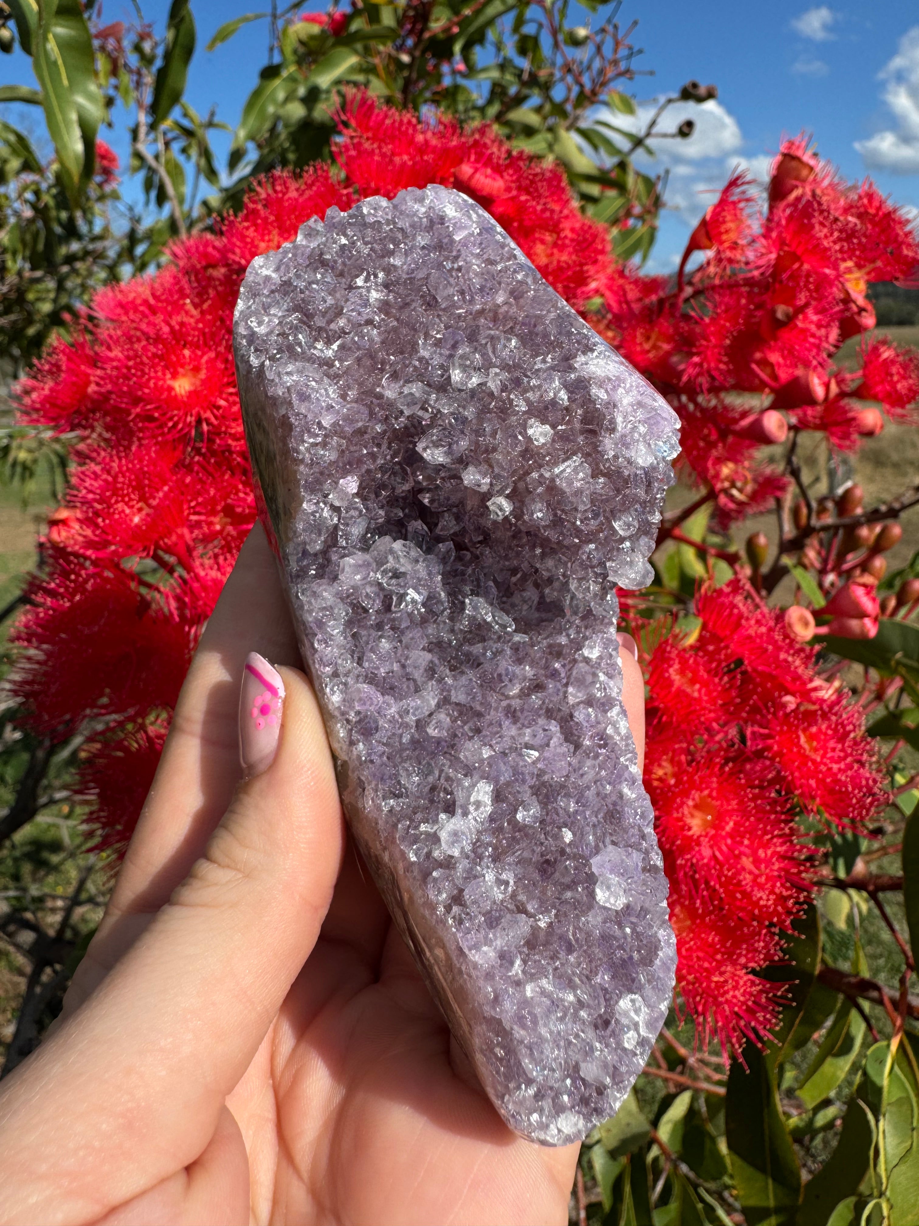 Amethyst Druzy Freeform