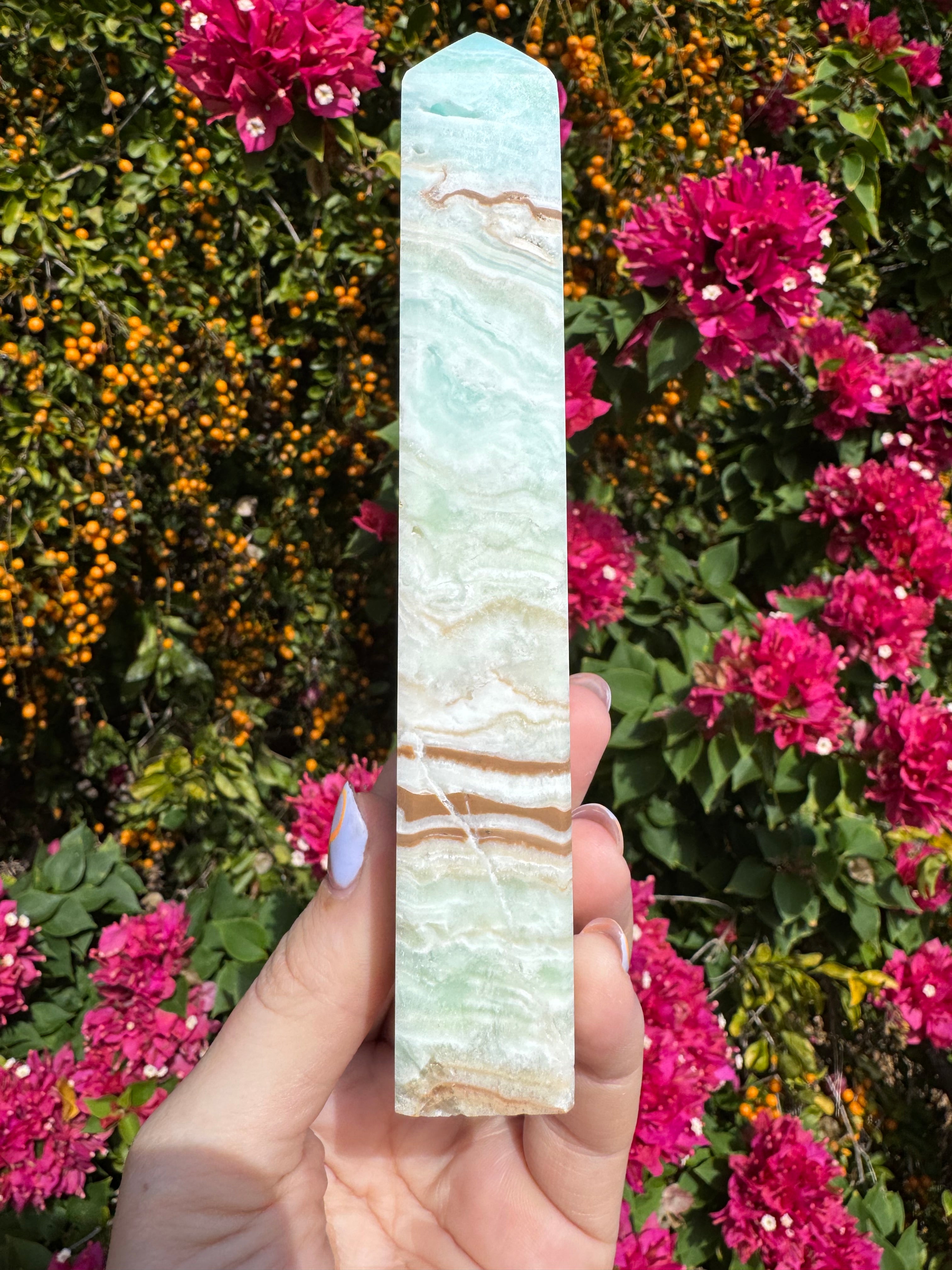 Green Aragonite Tower