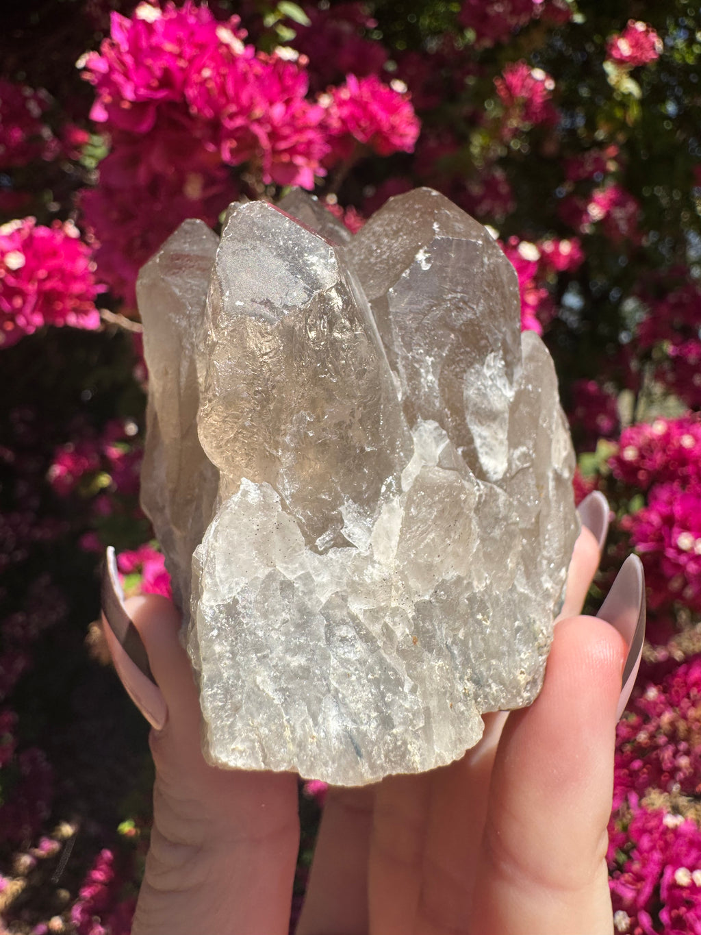 Smoky Quartz With Rutile Star Cluster