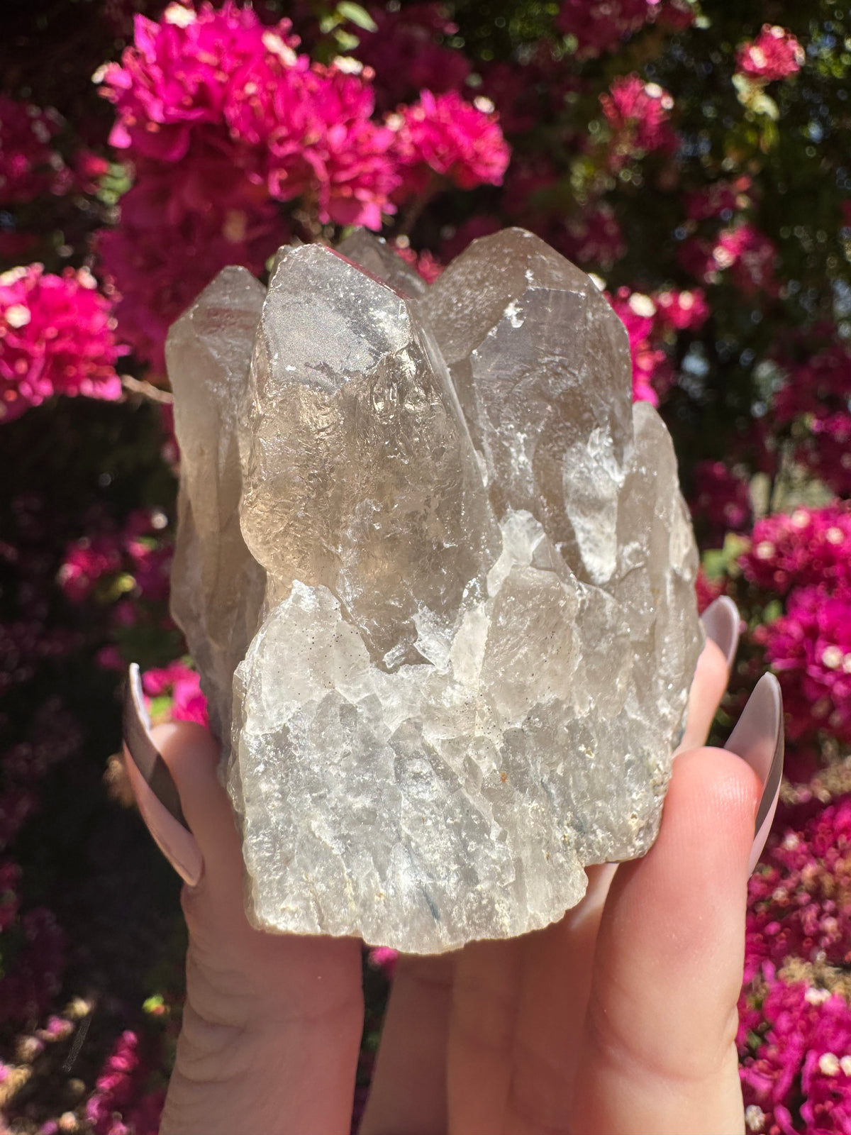 Smoky Quartz With Rutile Star Cluster