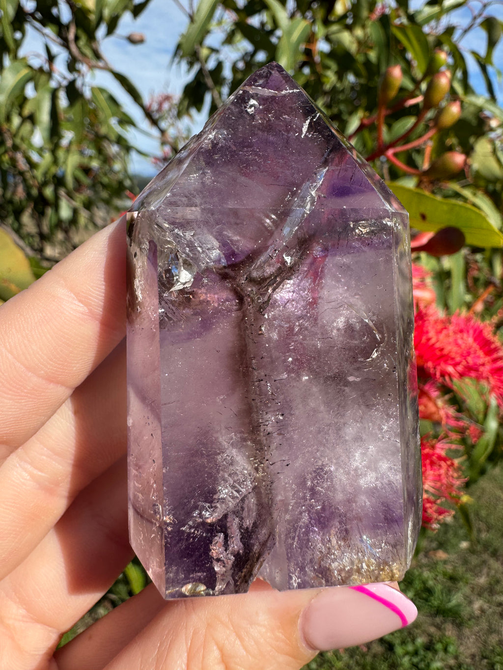 Included Amethyst Polished Freeform