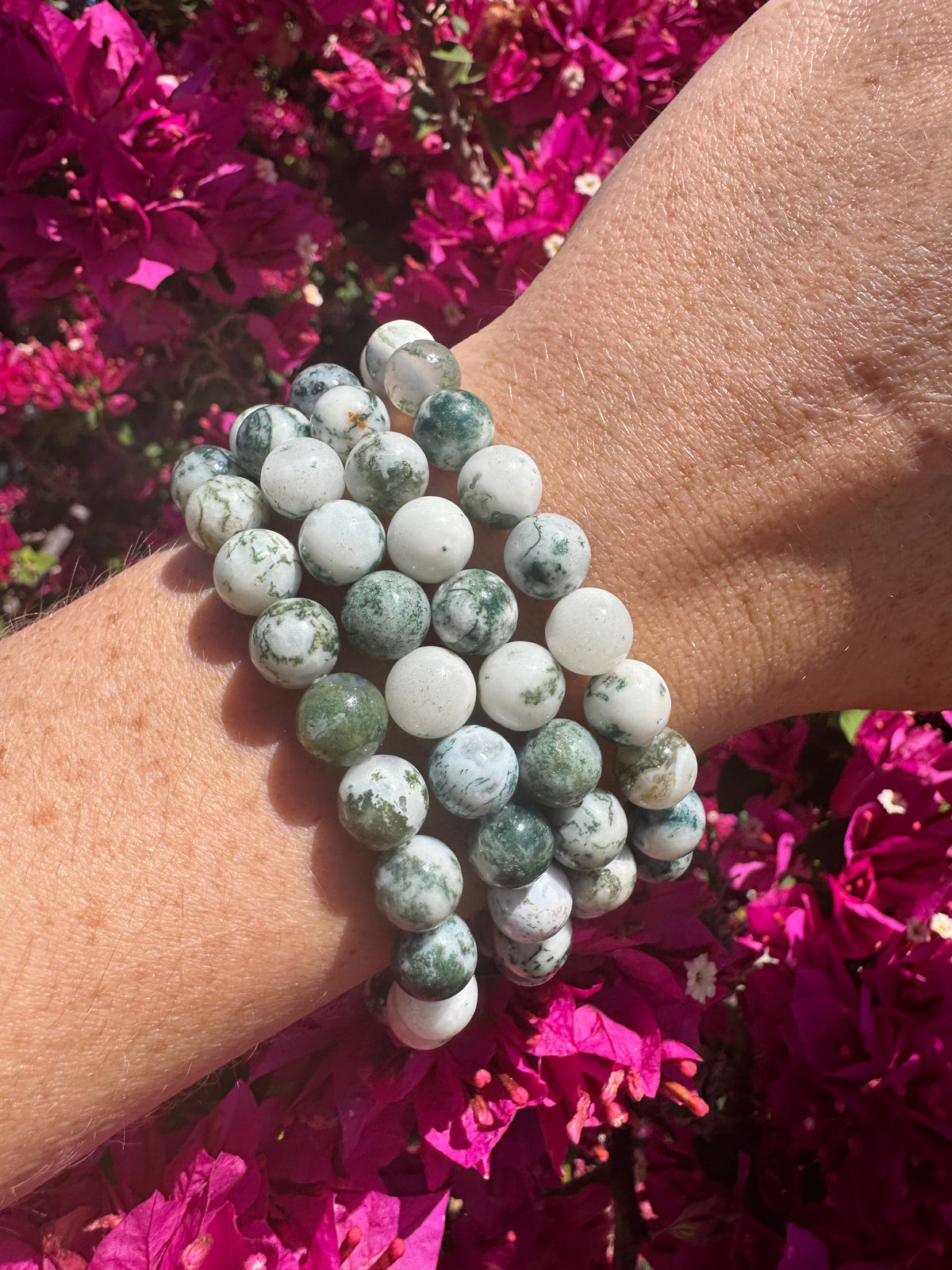 Moss Agate 8mm Bracelet