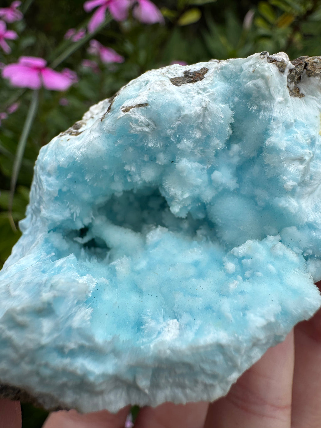 Blue Aragonite Cluster Specimen