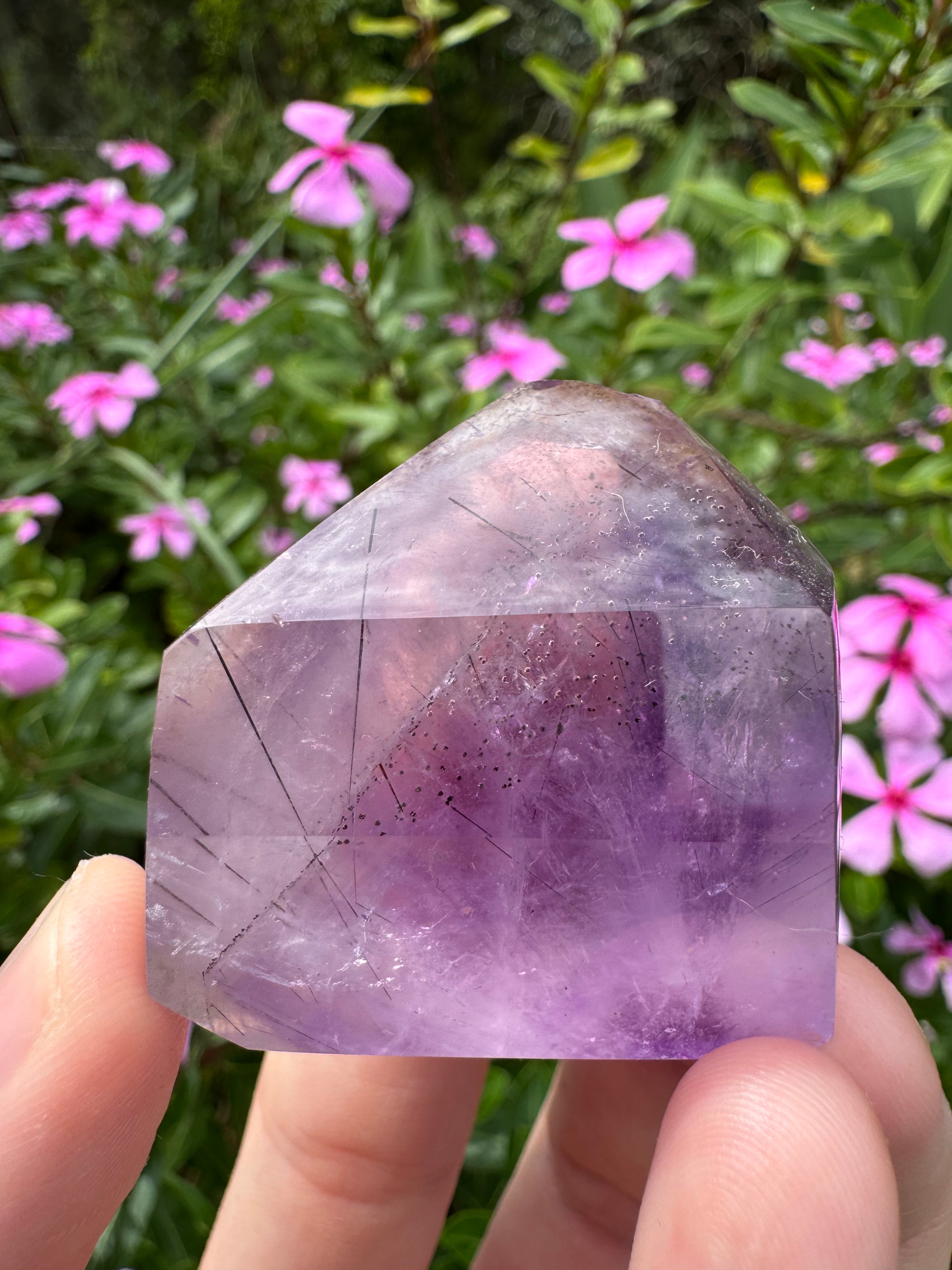 Inclusion Amethyst With Rutile Freeform