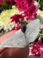 Green Capped Tourmaline in Quartz Specimen