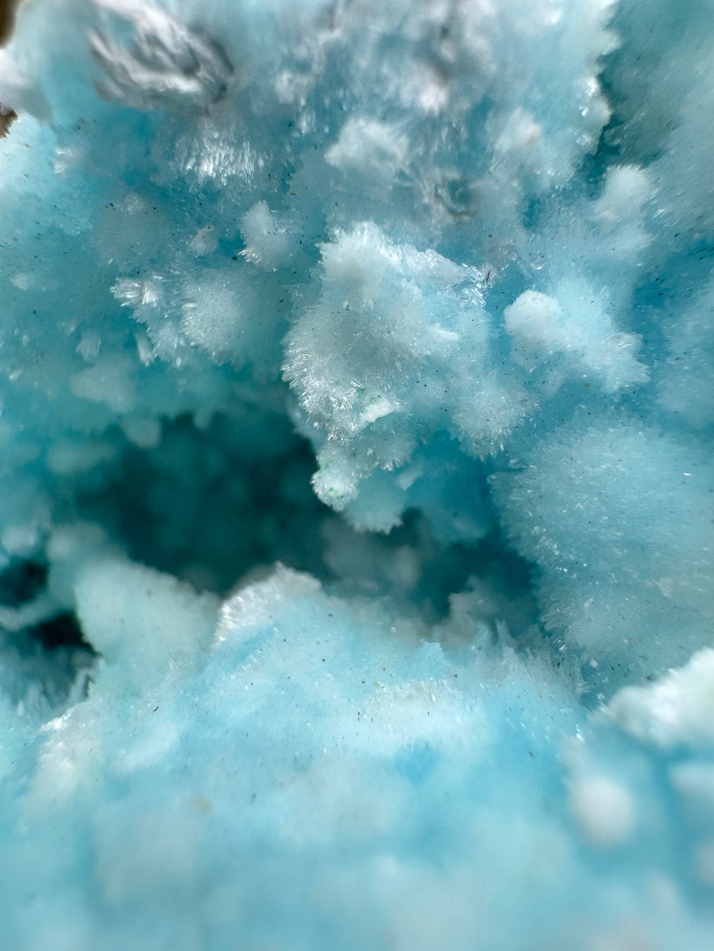 Blue Aragonite Cluster Specimen