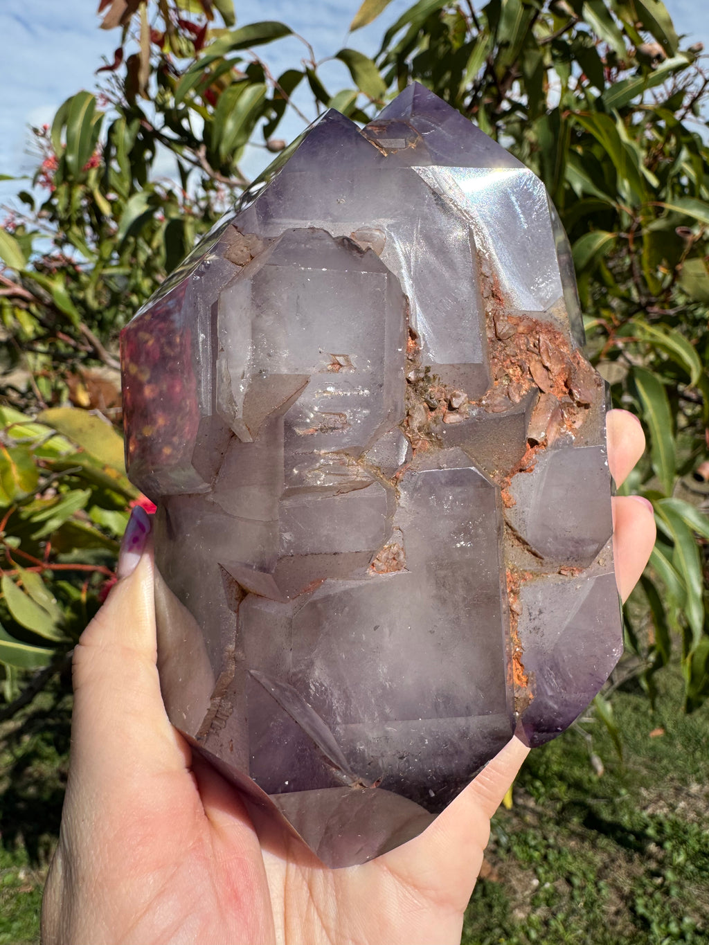 Included Amethyst ‘Castle’ With Hematite Inclusions Freeform