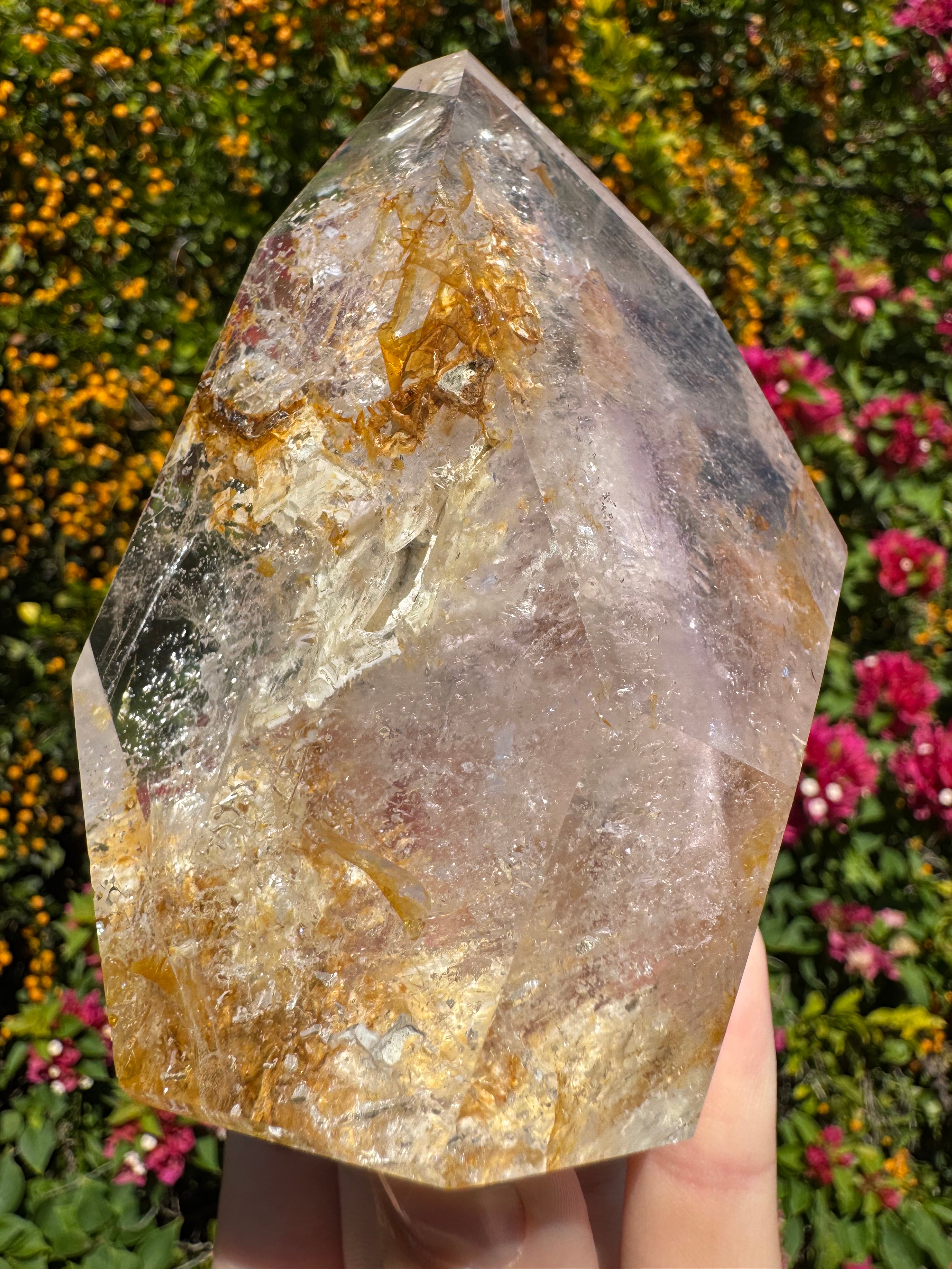 Clear Quartz + Amethyst Inclusions Freeform