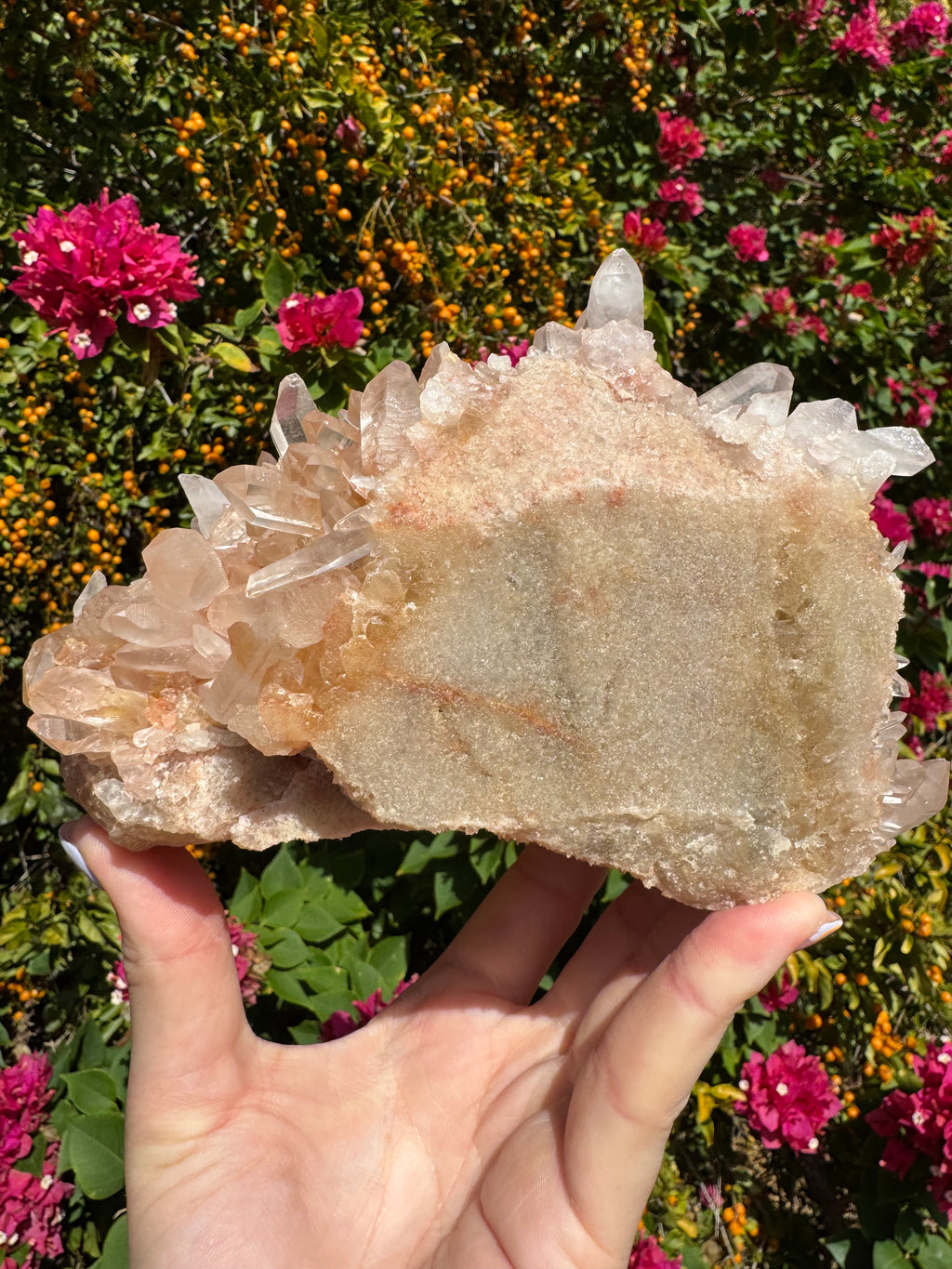 Pink Himalayan Samadhi Quartz Cluster