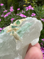 Green Tourmaline in Quartz Specimen