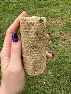 Handrolled Beeswax Intention Pillar Candle - Protection