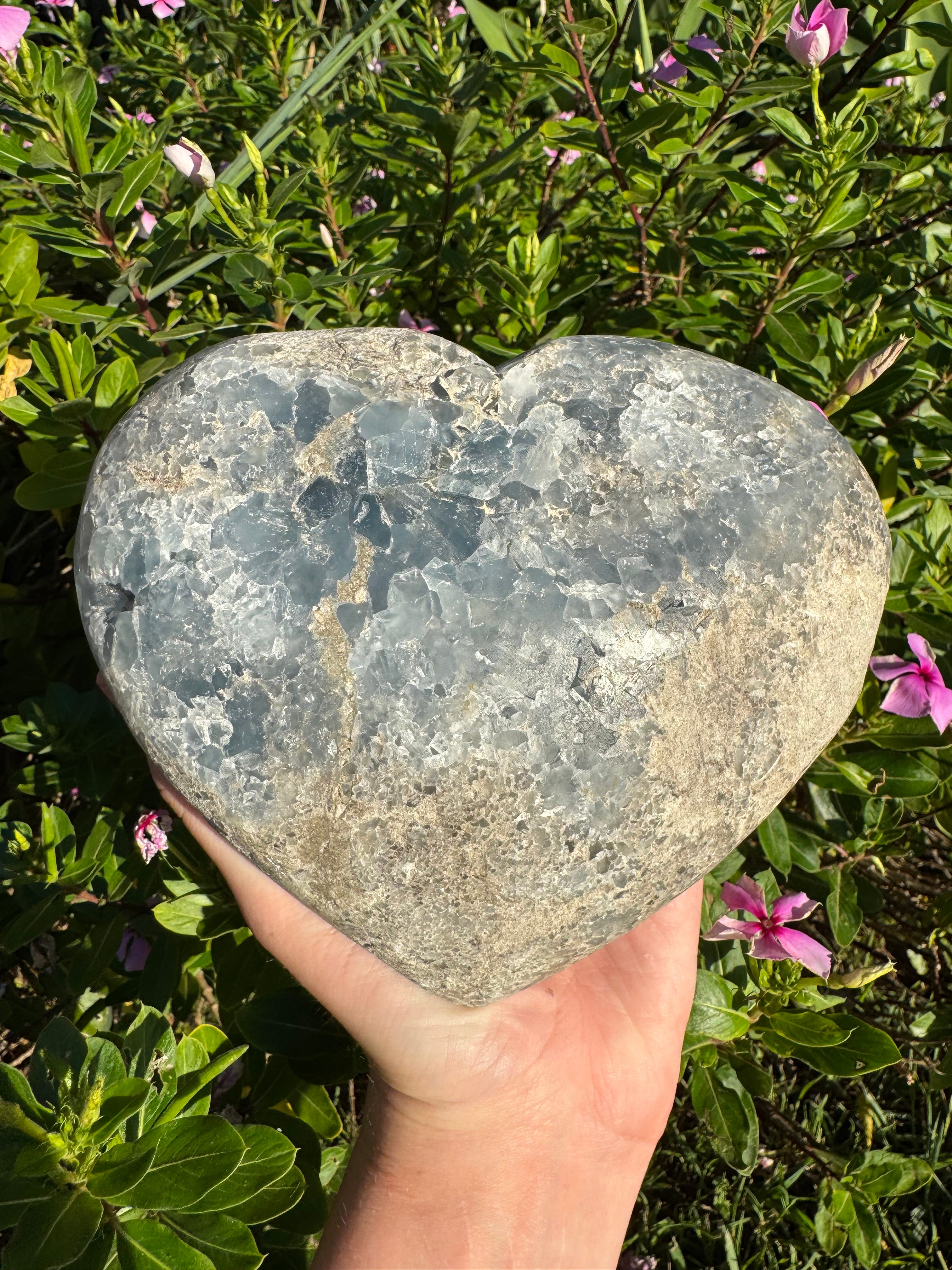 Blue Celestite Heart