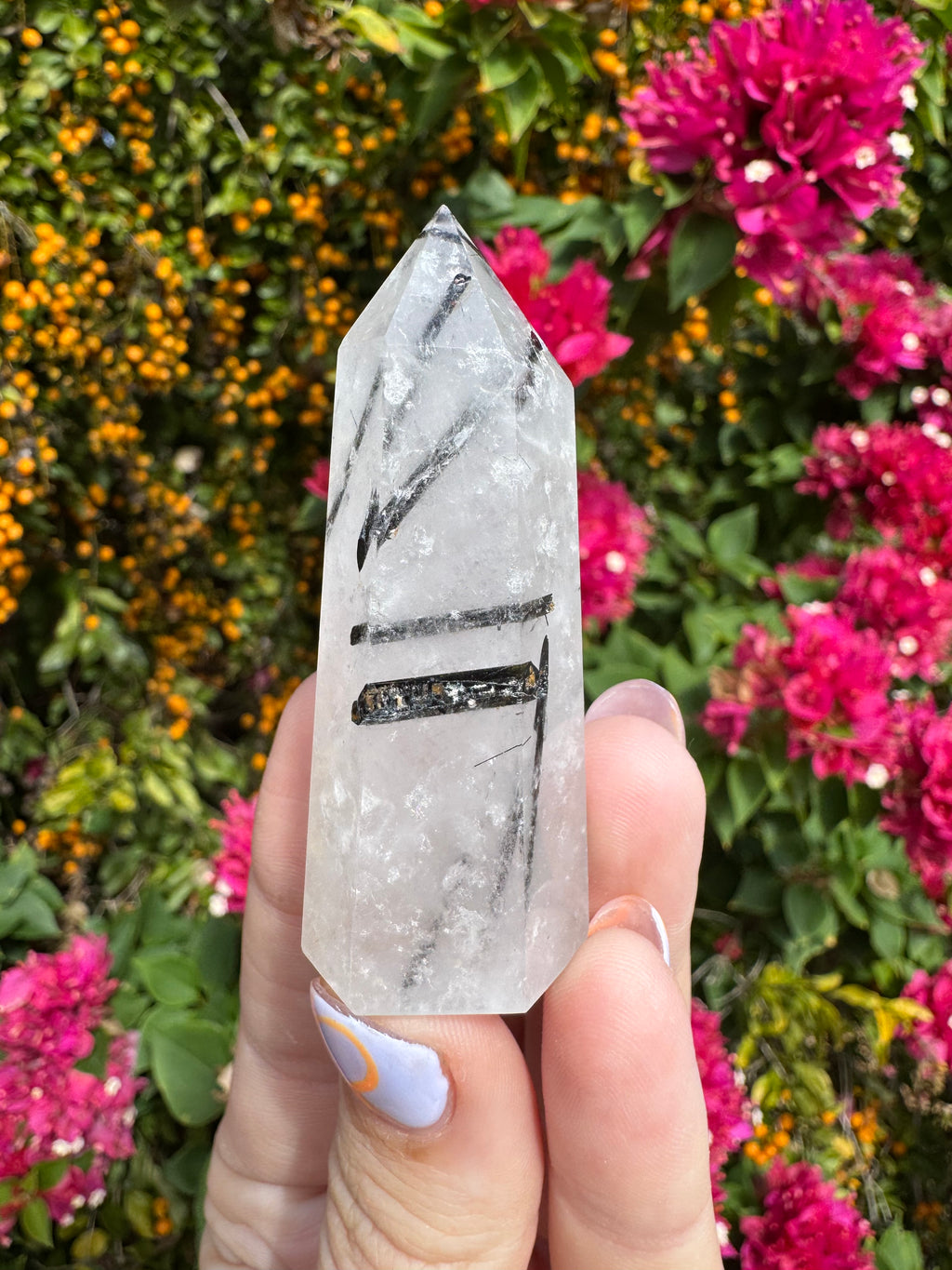 Included Quartz Point - Black Tourmaline