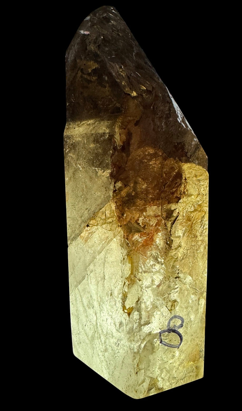 Rare Windowed Included Smoky Quartz Freeform - Triple Enhydro