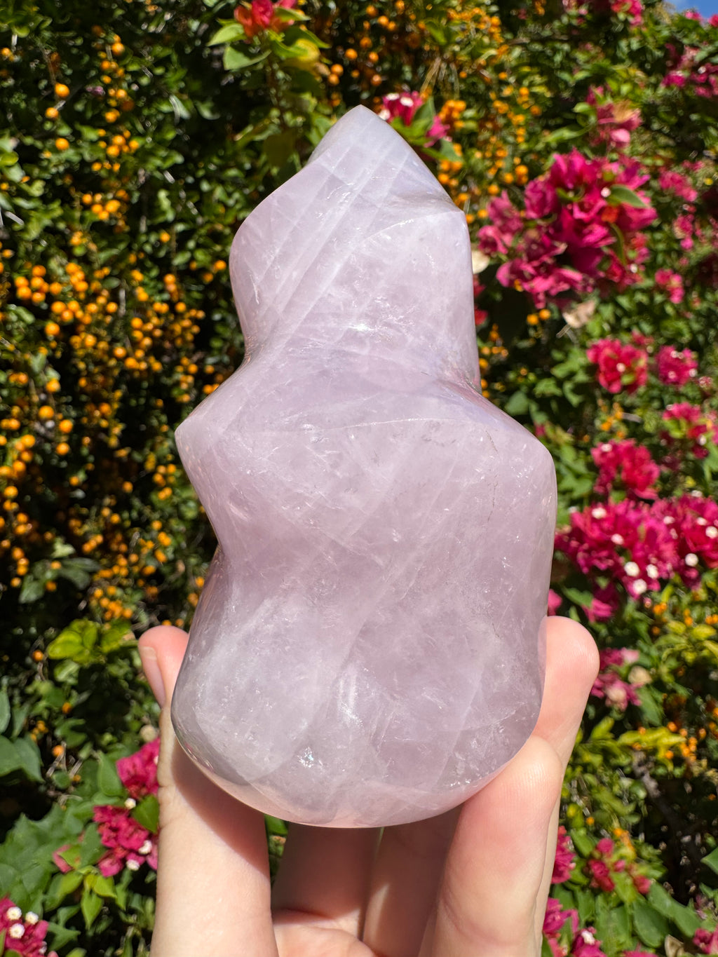 Lavender Rose Quartz Flame