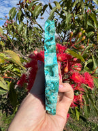 Chrysocolla and Malachite Polished Slice with Stand