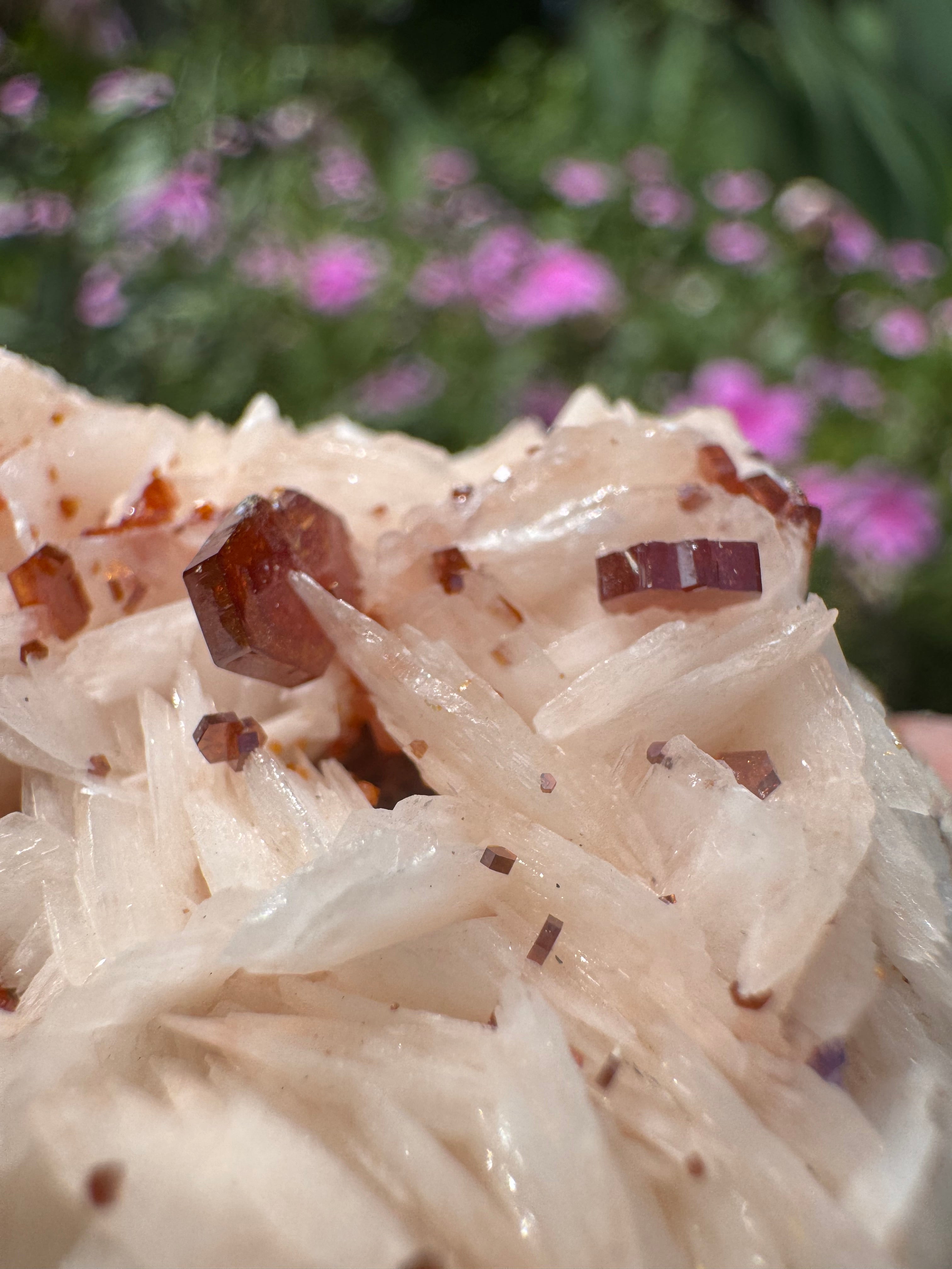 Vanadinite on Barite Specimen