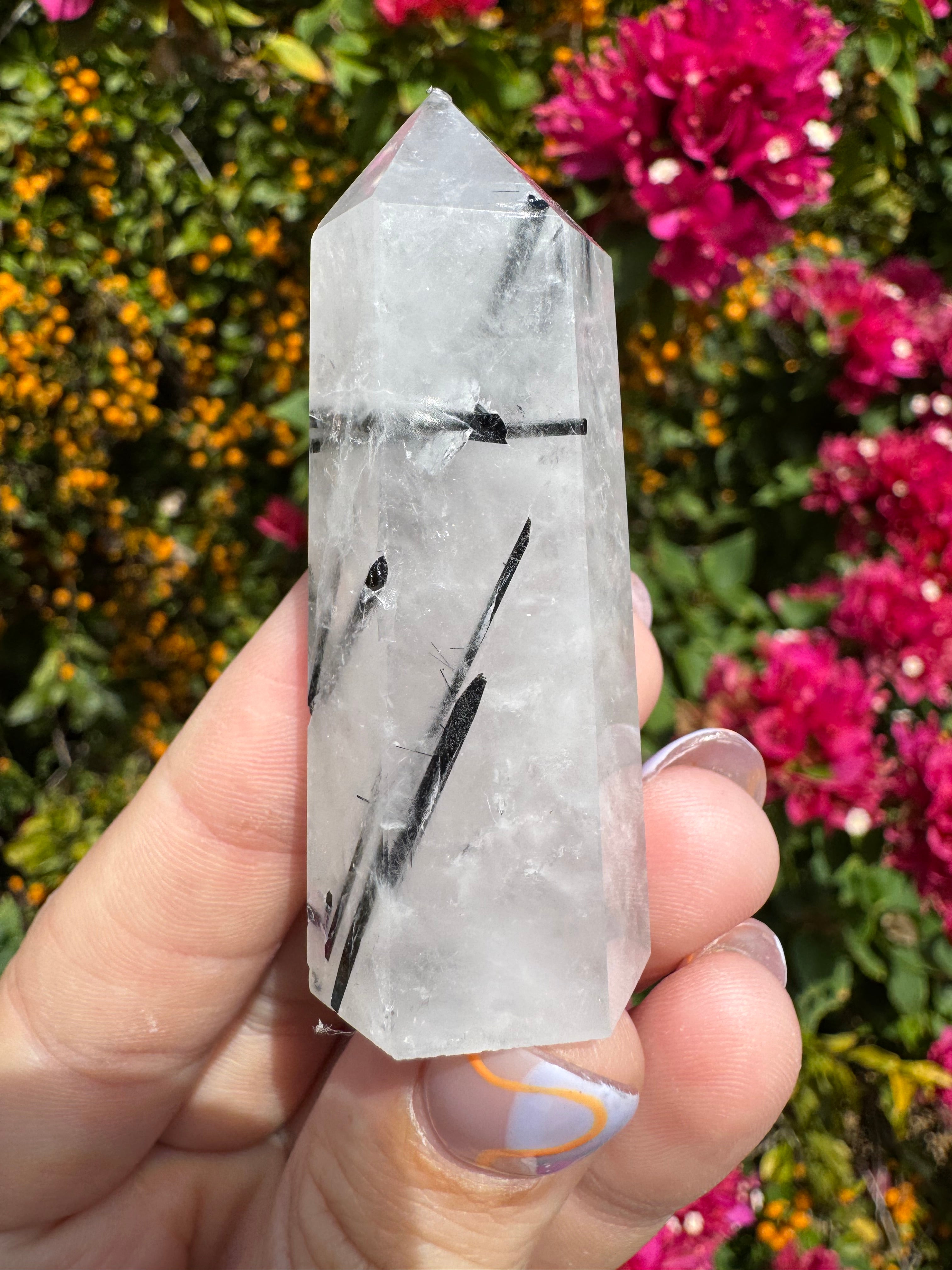 Included Quartz Point - Black Tourmaline
