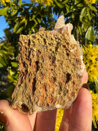 Spécimen de stalactites d'améthyste avec inclusions d'hématite