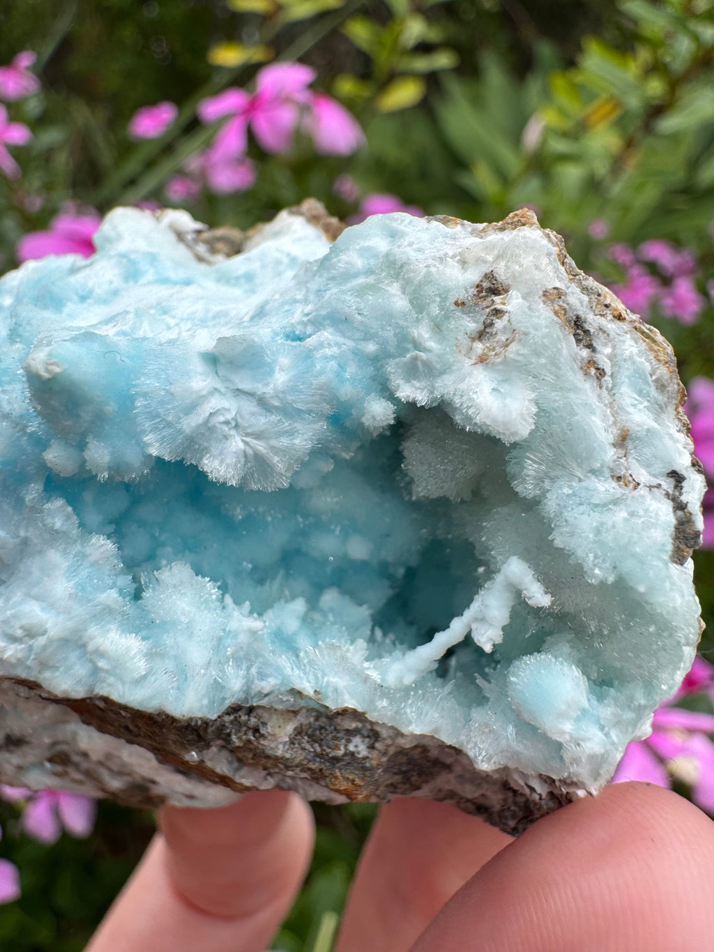 Blue Aragonite Cluster Specimen
