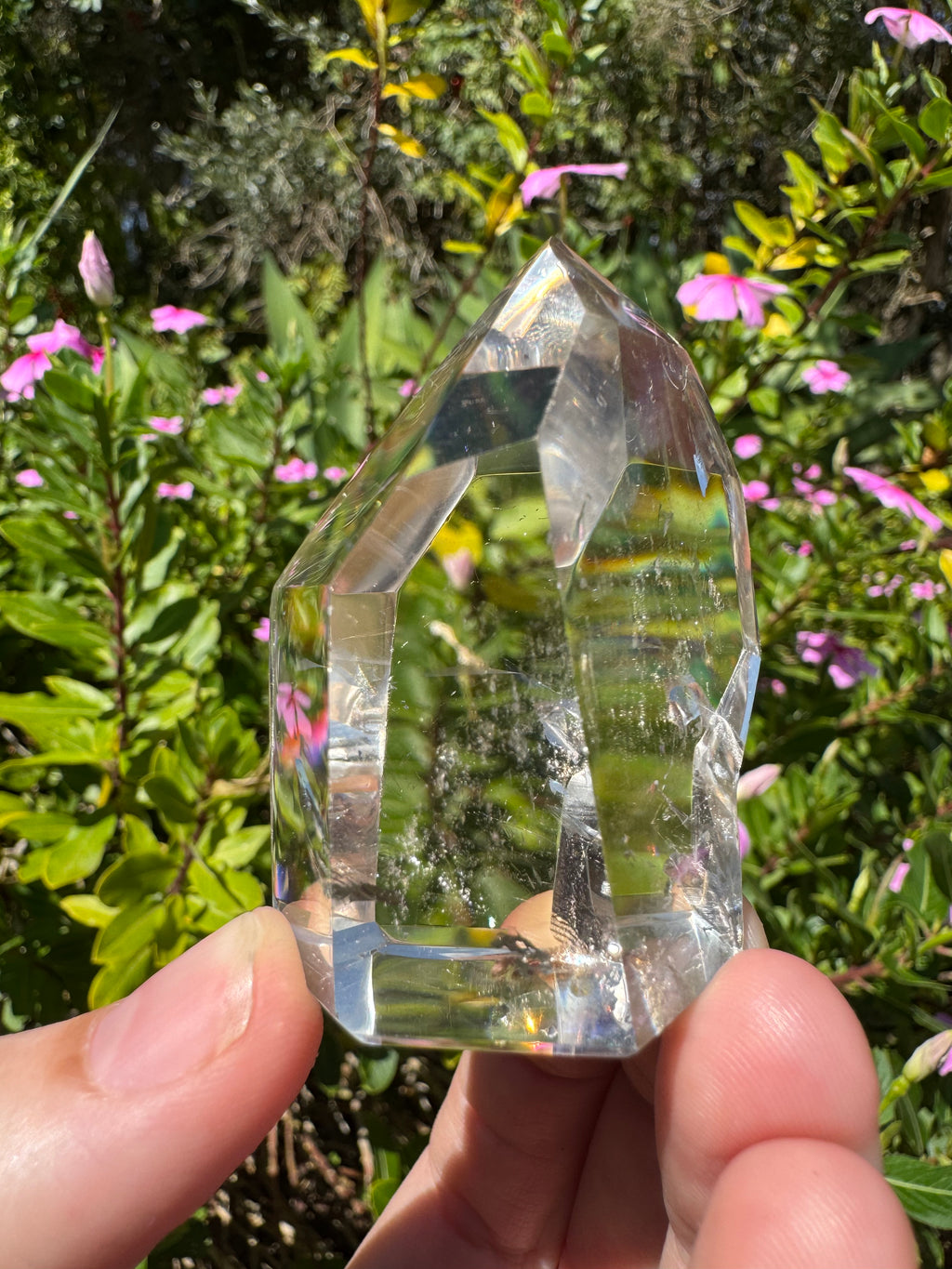 Natural Madagascan Clear Quartz Faceted Point