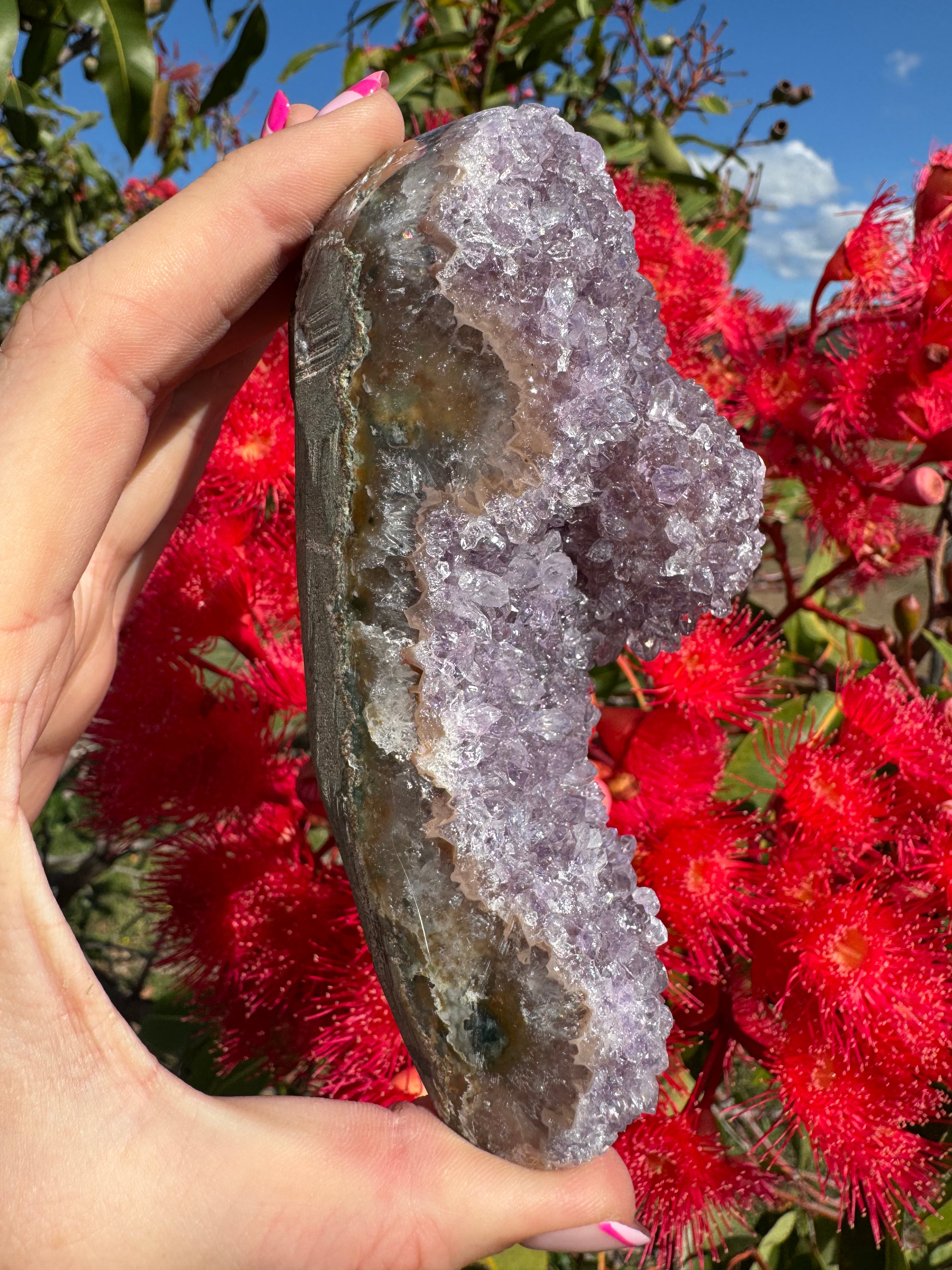 Amethyst Druzy Freeform