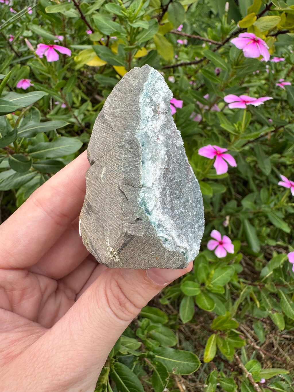 Green/Pink Rainbow Amethyst Cluster