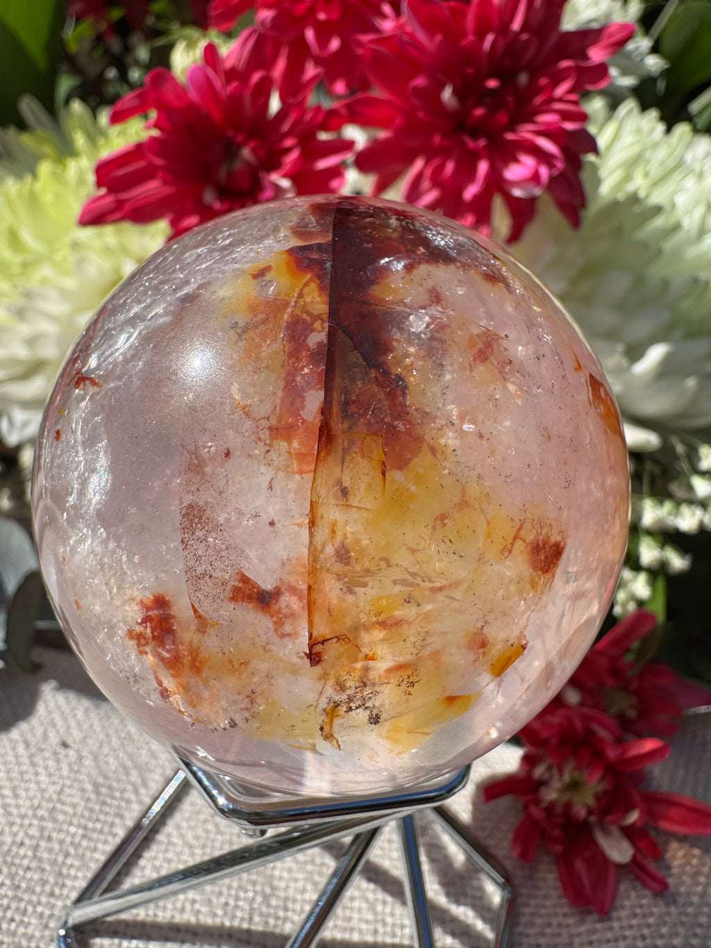 Fire Quartz (Hematoid Quartz) Sphere - Vaulted Stock