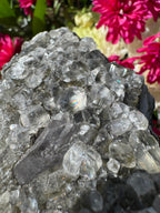 Amethyst Points With Botryoidal Green Fluorite Specimen - Brandberg