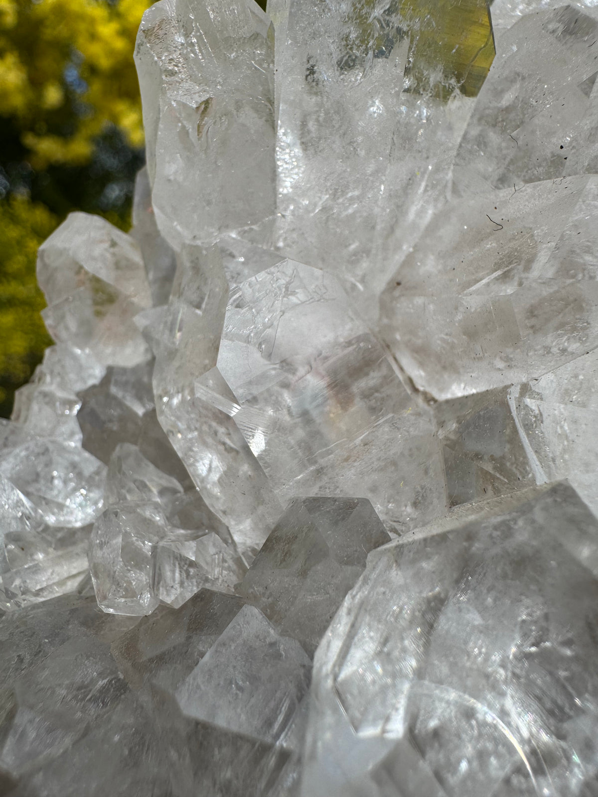 Clear Quartz Cluster With Phantom - Double Sided