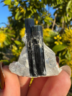 Green Tourmaline Twins In Quartz Specimen | Stak Nala