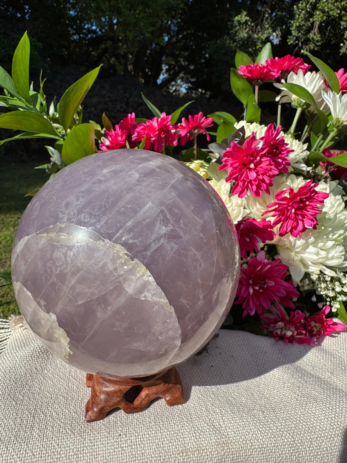 Star Lavender Rose Quartz Sphere