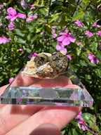 Iridescent Pyrite With Stilbite Cluster - A Grade