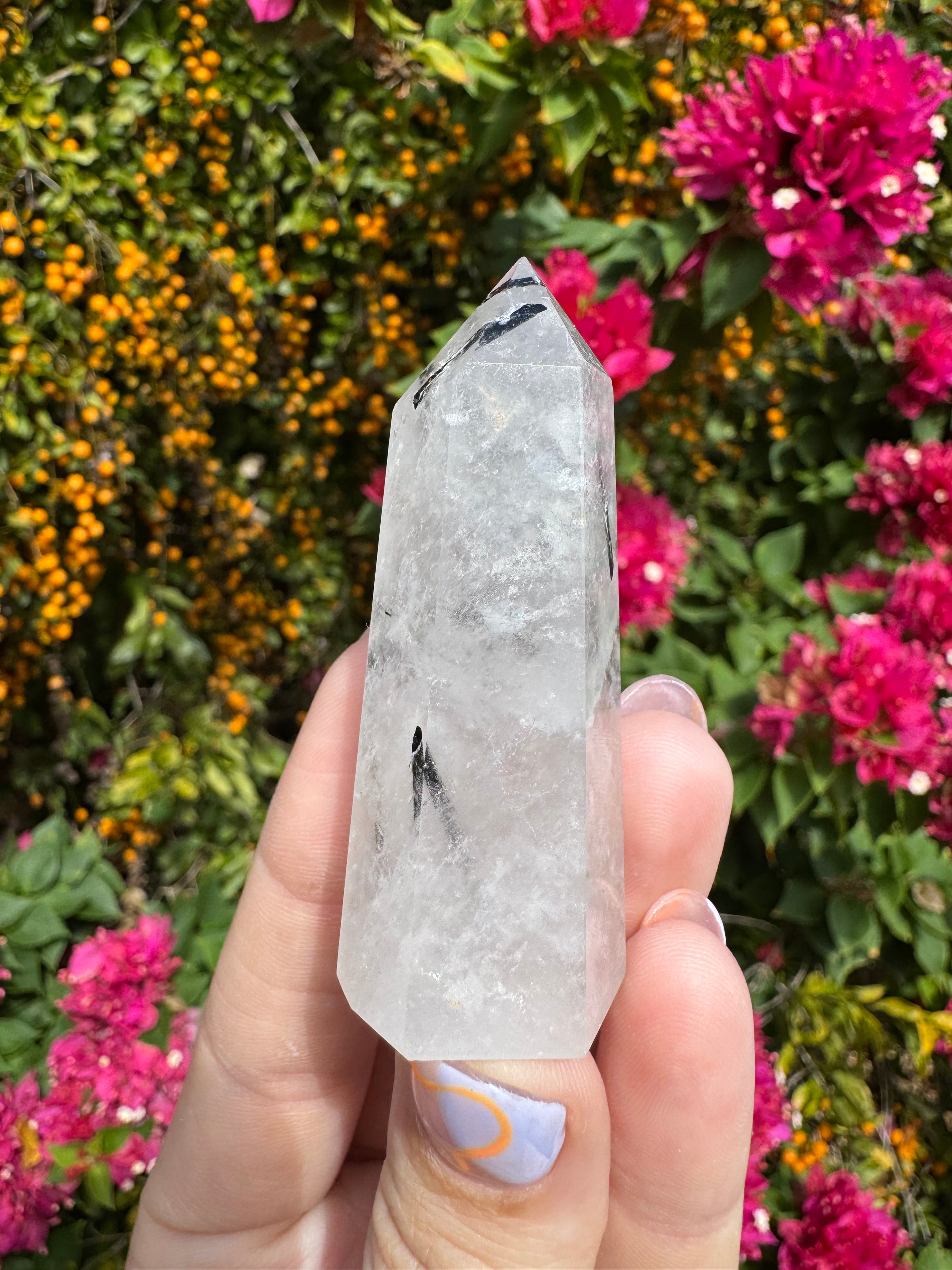 Included Quartz Point - Black Tourmaline