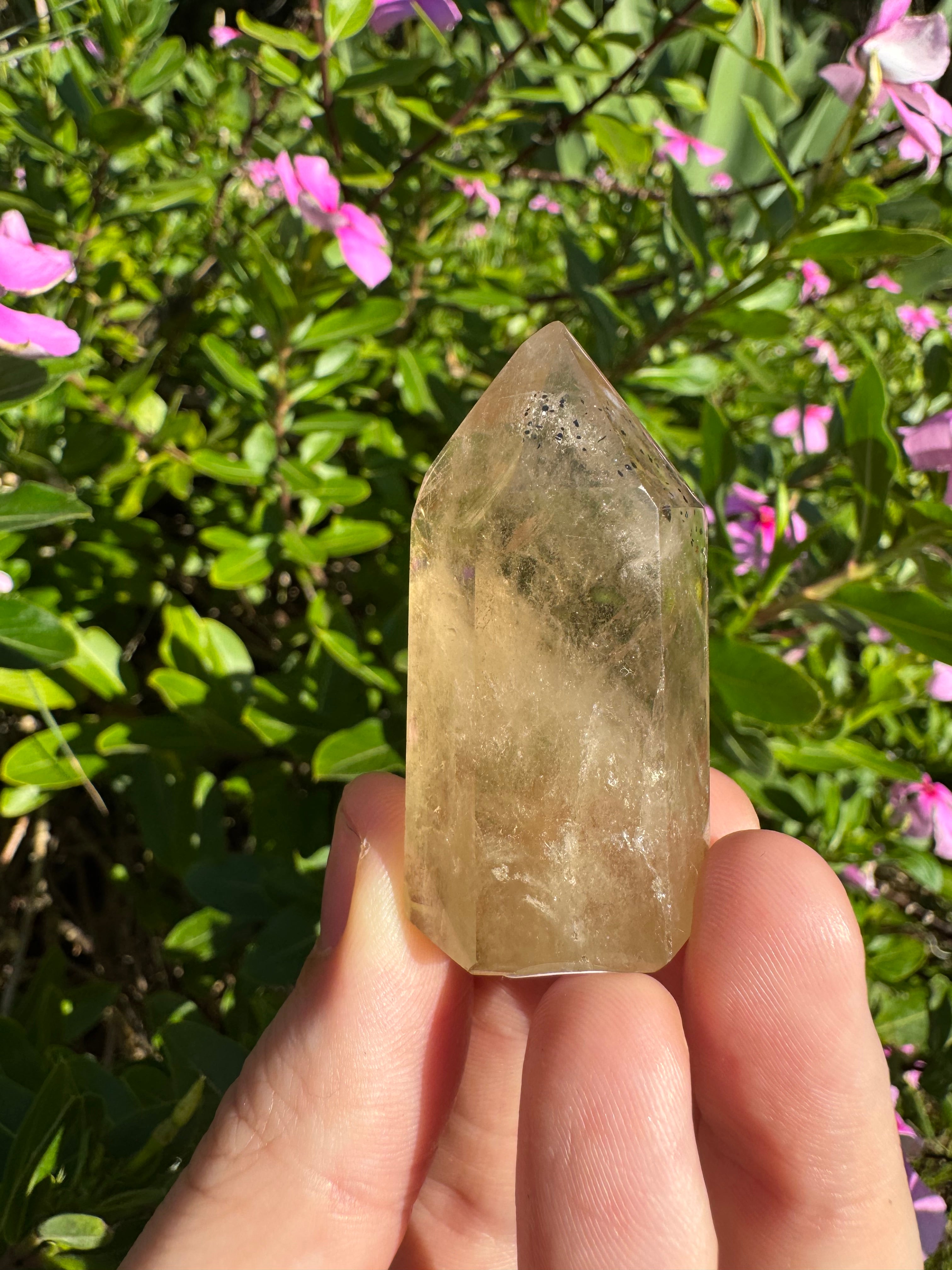 Natural Citrine Polished Point
- Hematite & Titanium Inclusions
