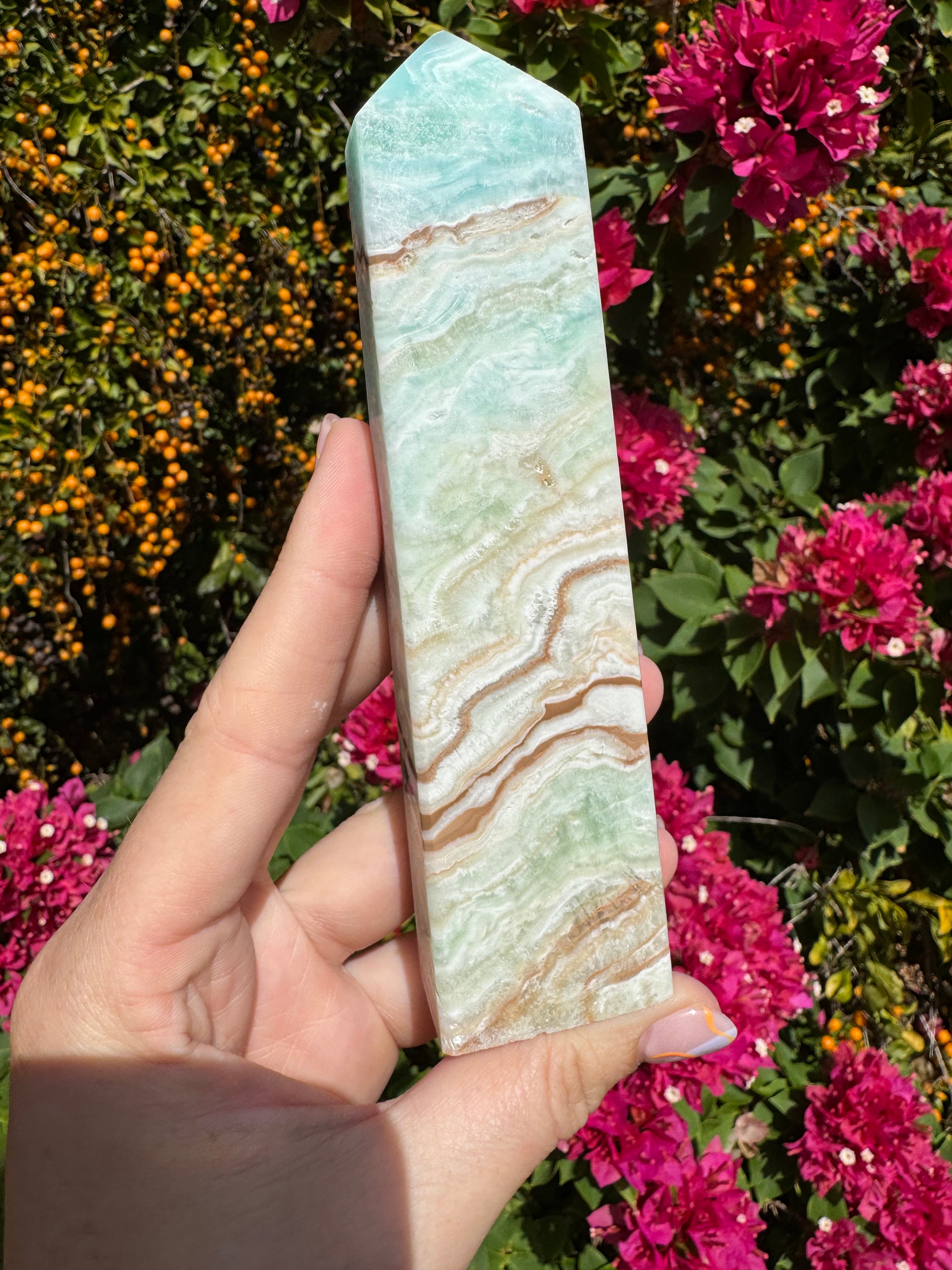 Green Aragonite Tower