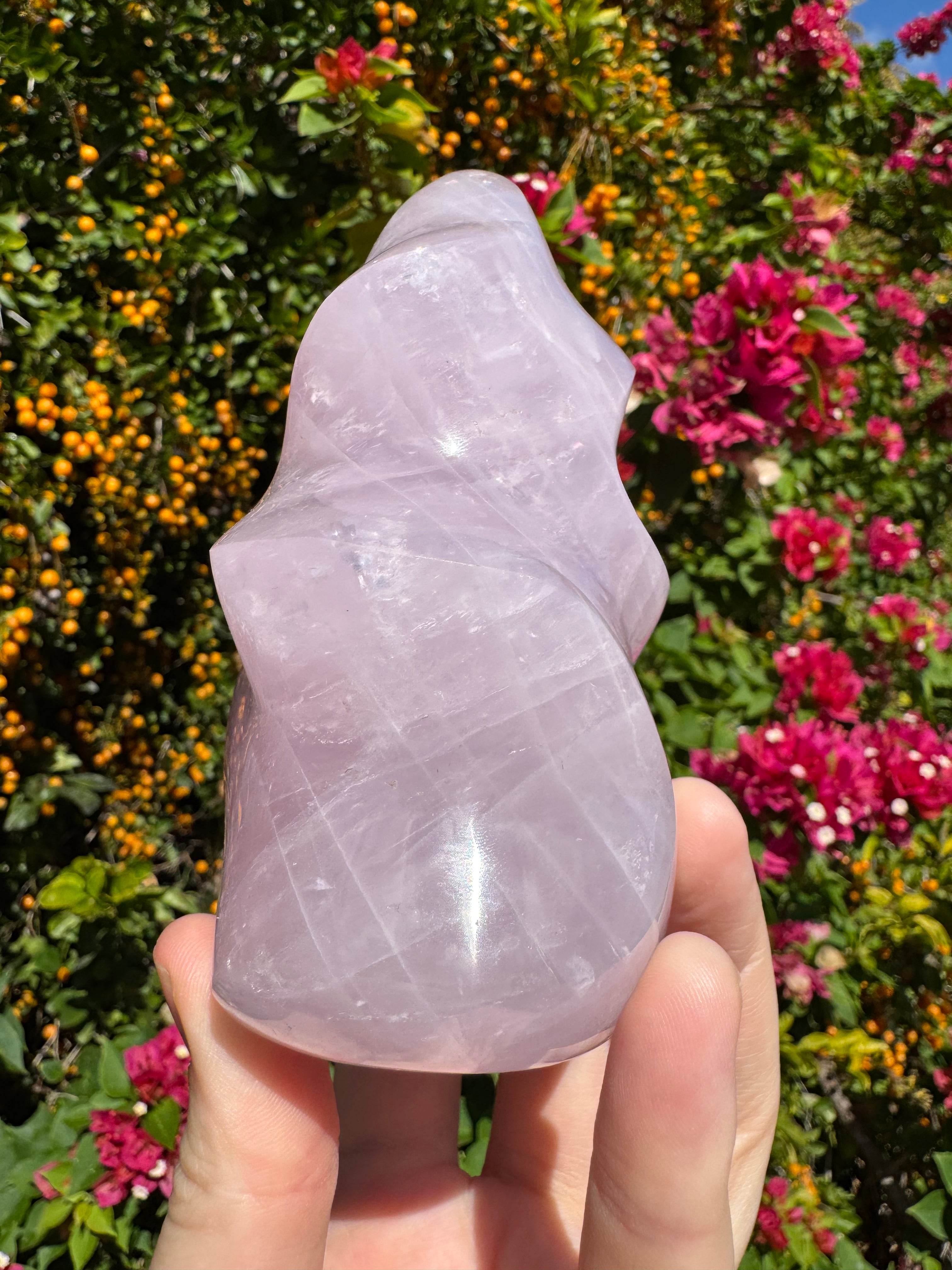 Lavender Rose Quartz Flame