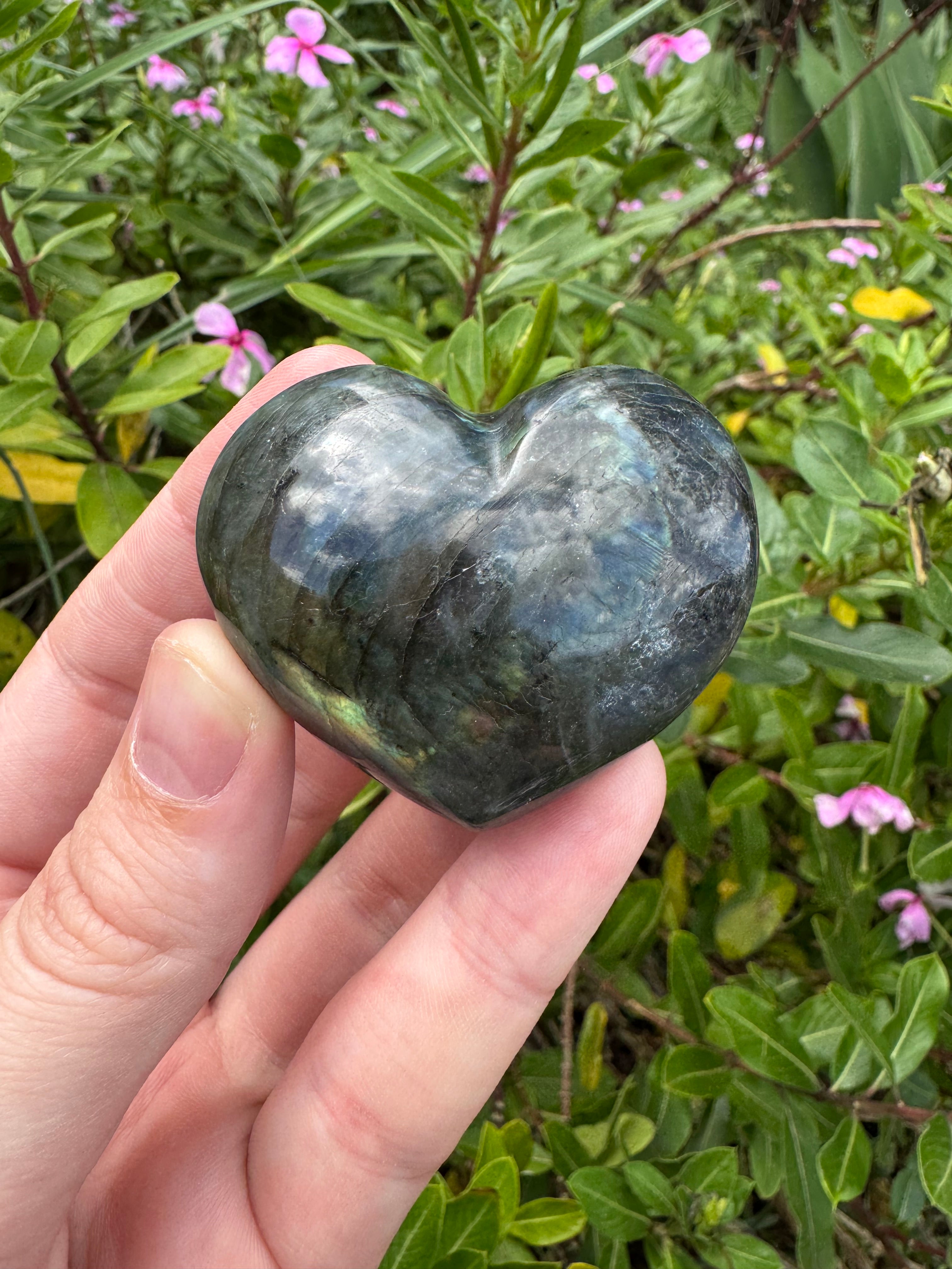 Labradorite Heart