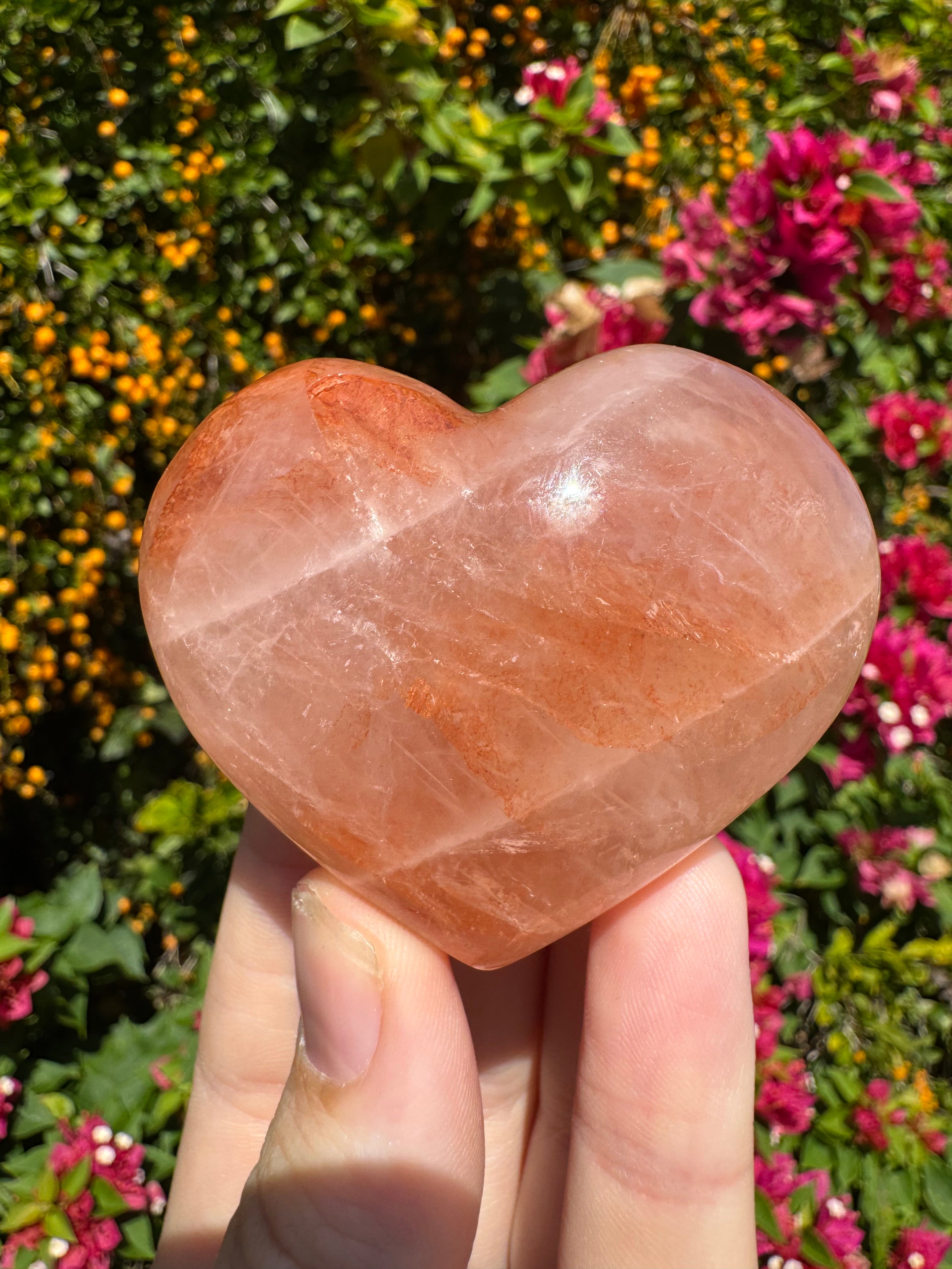 Fire Quartz Puffy Heart