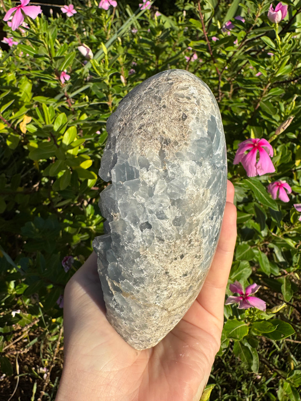Blue Celestite Heart