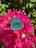 Malachite Pendant - Sterling Silver