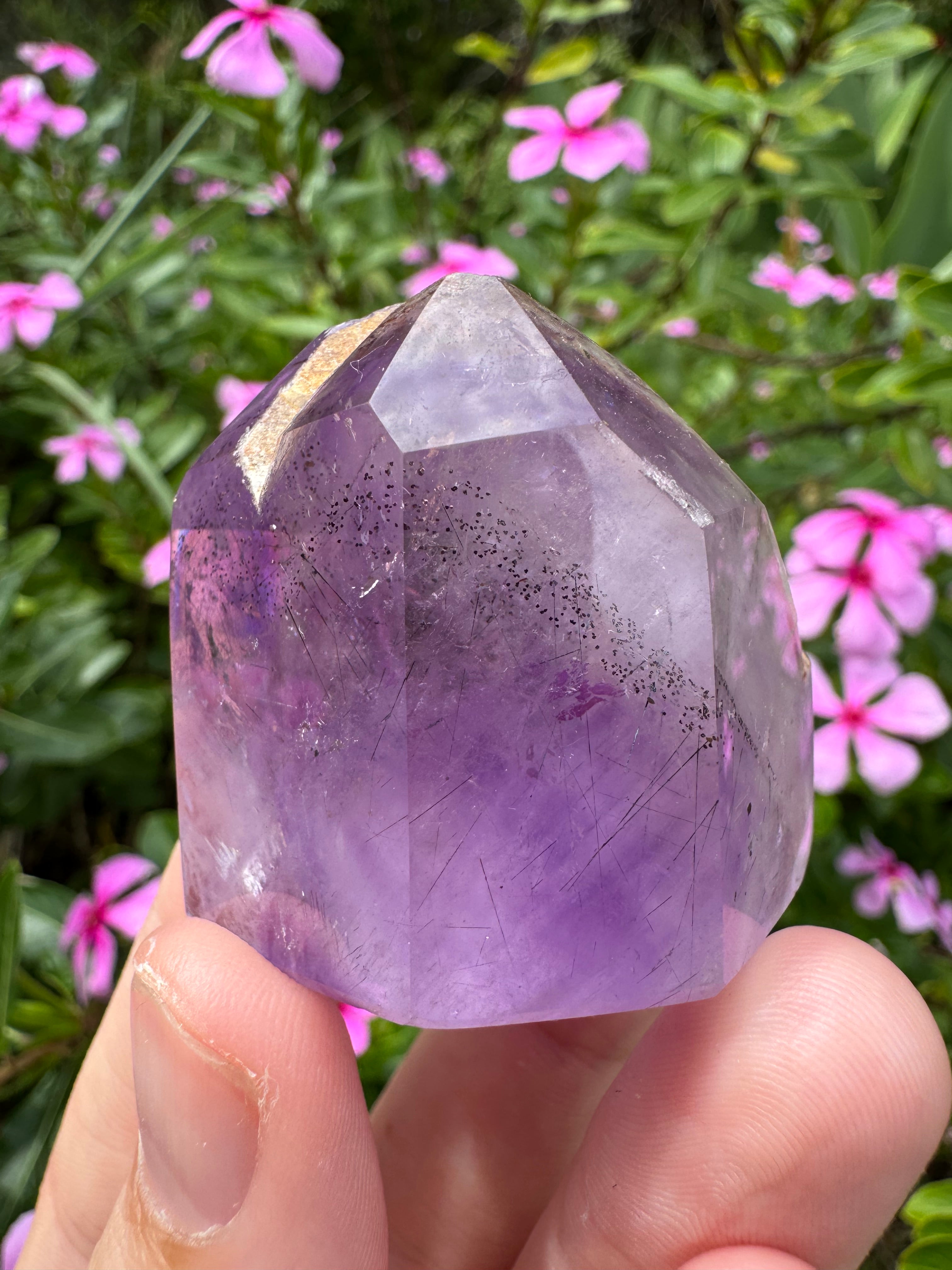 Inclusion Amethyst With Rutile Freeform