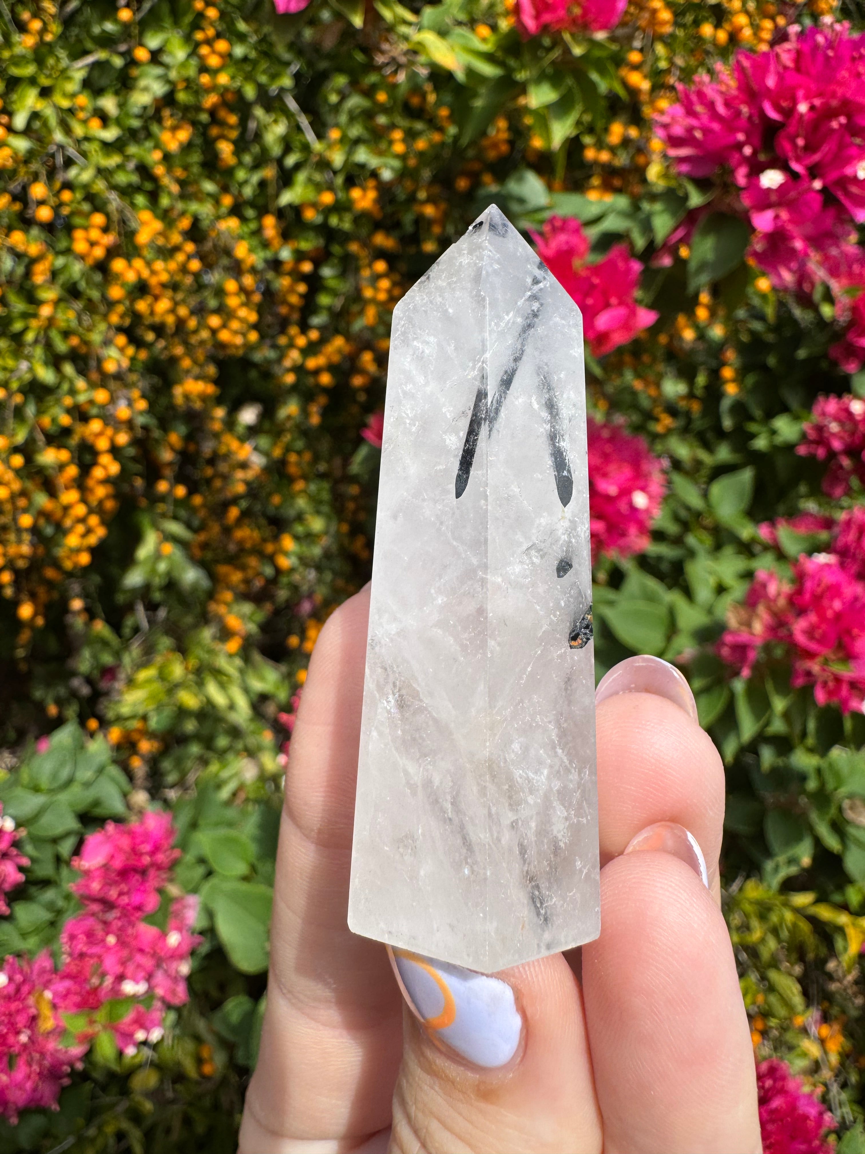 Included Quartz Point - Black Tourmaline