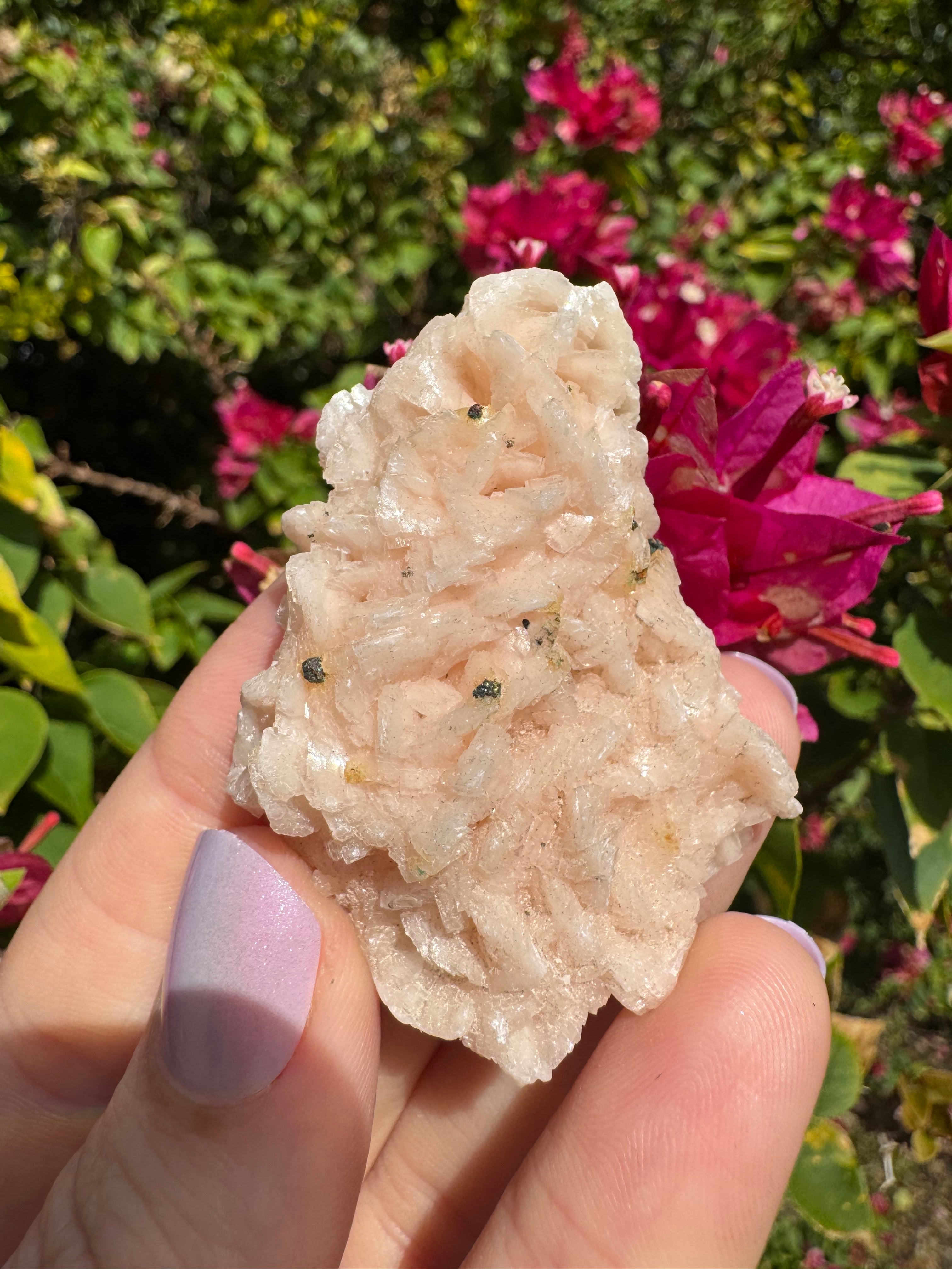 Pink Dolomite With Chalcopyrite Specimen