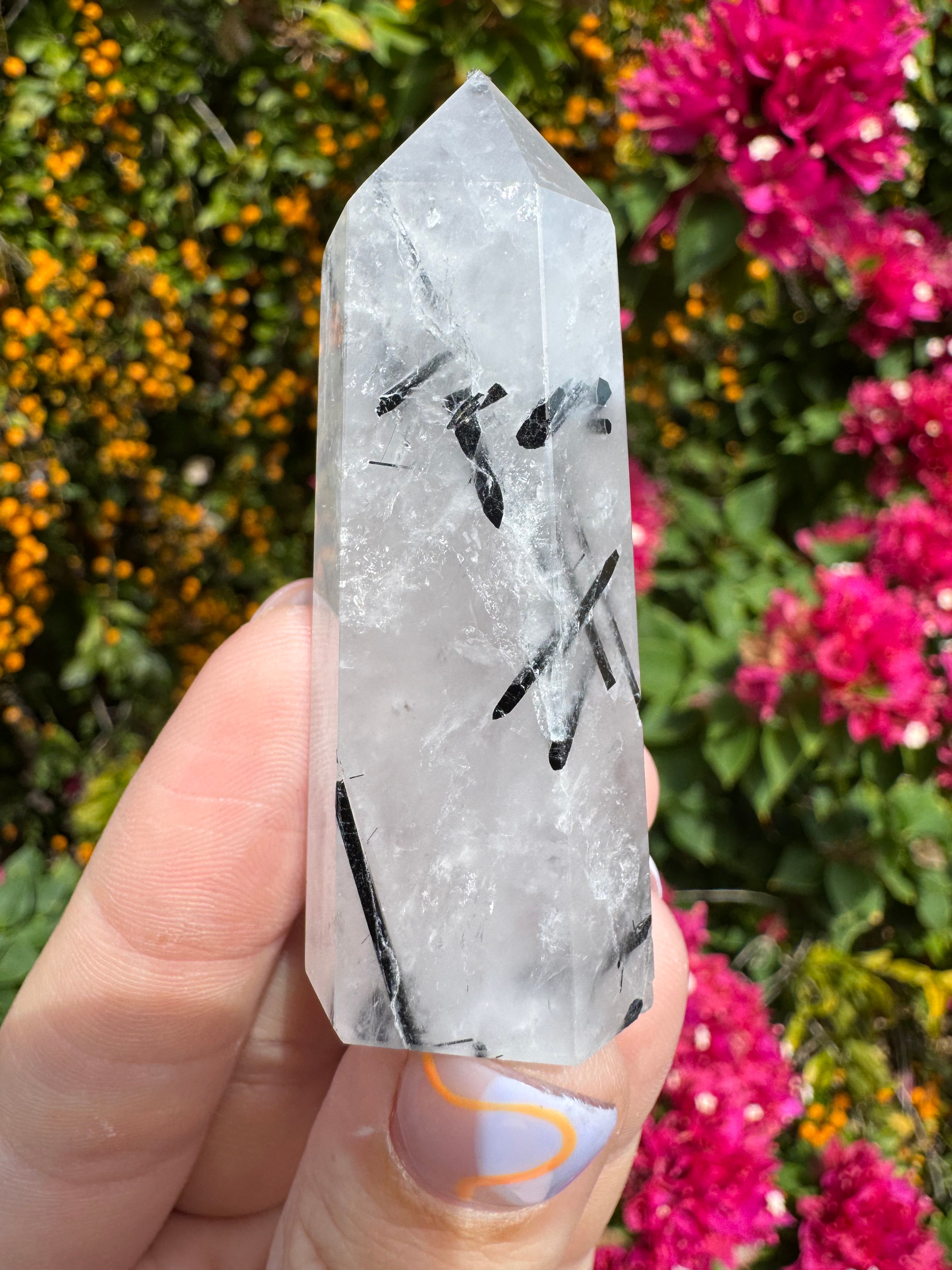 Included Quartz Point - Black Tourmaline