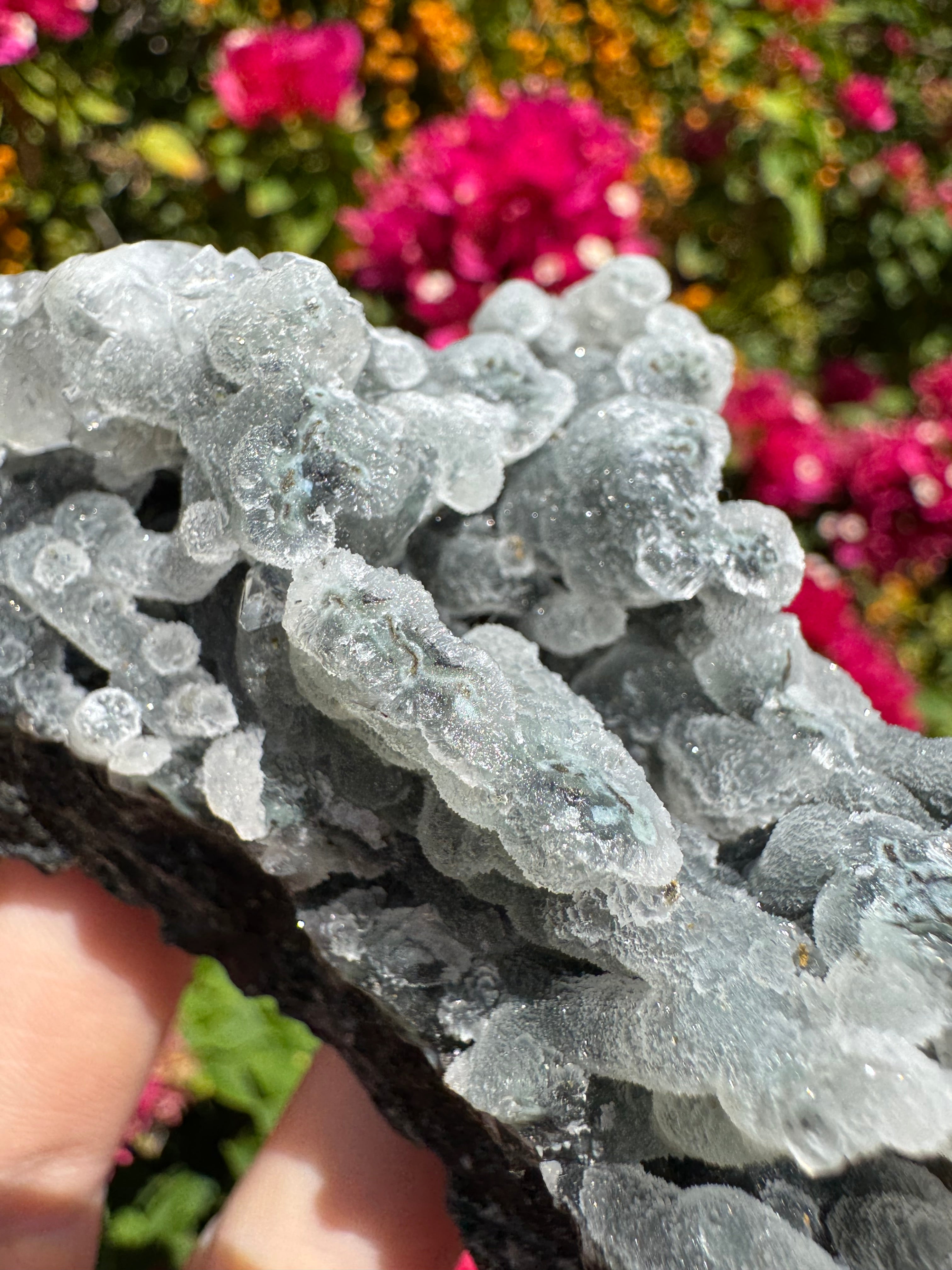 Black Chalcedony Stalactites with Apophyllite Specimen